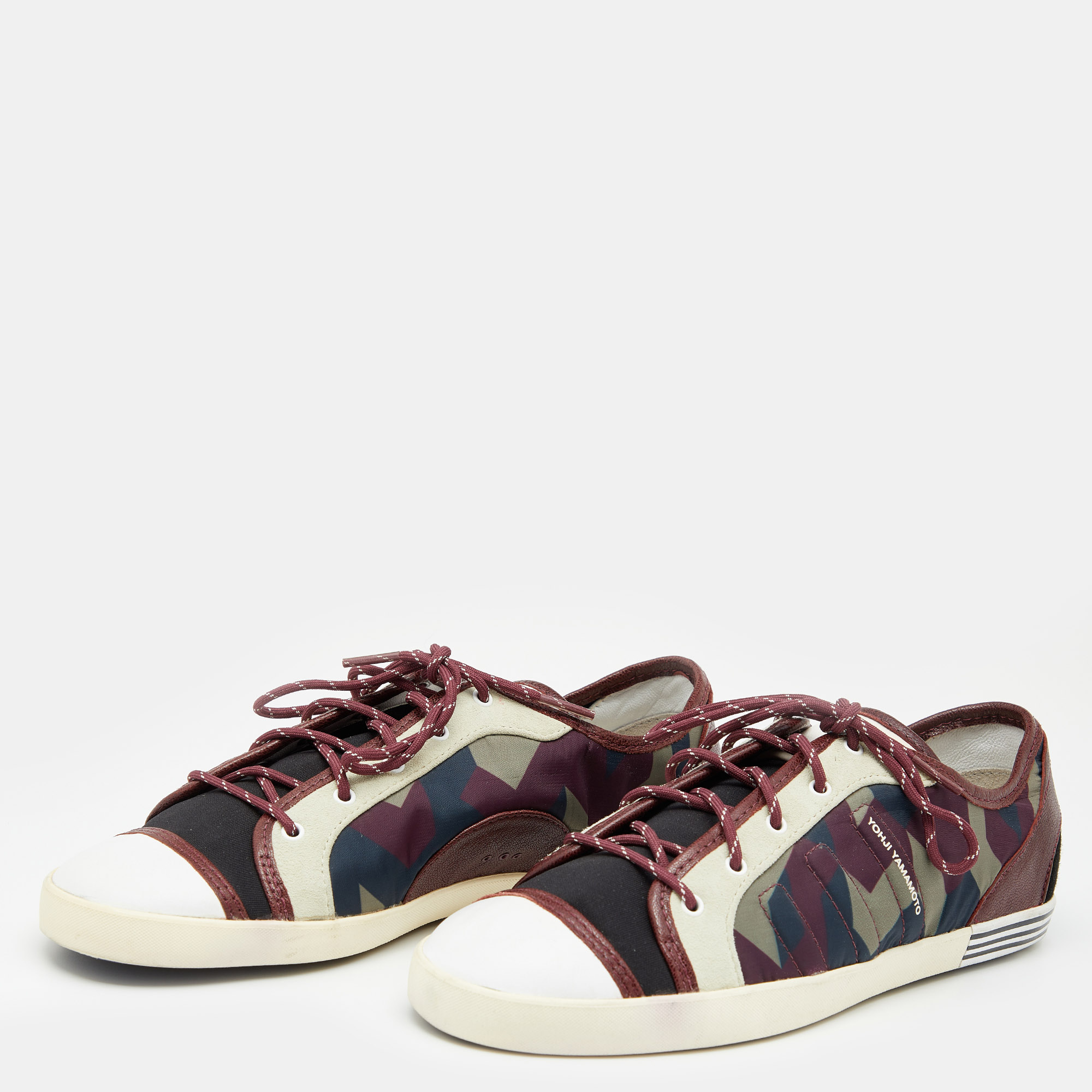 

Y-3 Multicolor Nylon and Leather Low Top Sneakers Size 36 2/3