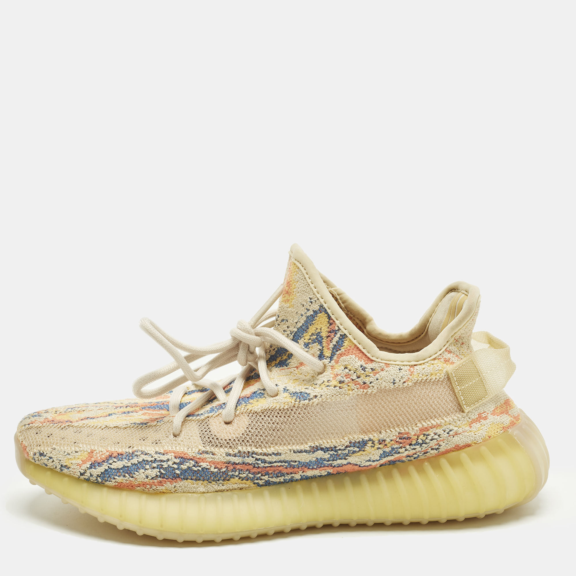YEEZY X ADIDAS Pre-owned Boost 350 V2 Mx Oat Size 39 1/3 Multicolor Knit Fabric Low Top Sneakers