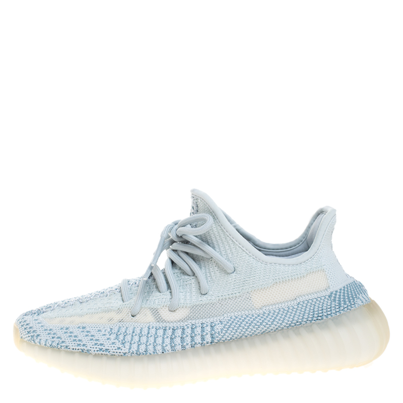 

Yeezy x Adidas Blue/White Cotton Knit Boost 350 V2 Sneakers Size