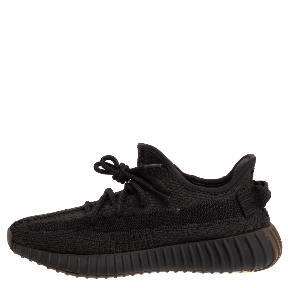 

Yeezy x Adidas Black Cotton Knit Boost 350 V2 Cinder Sneakers Size