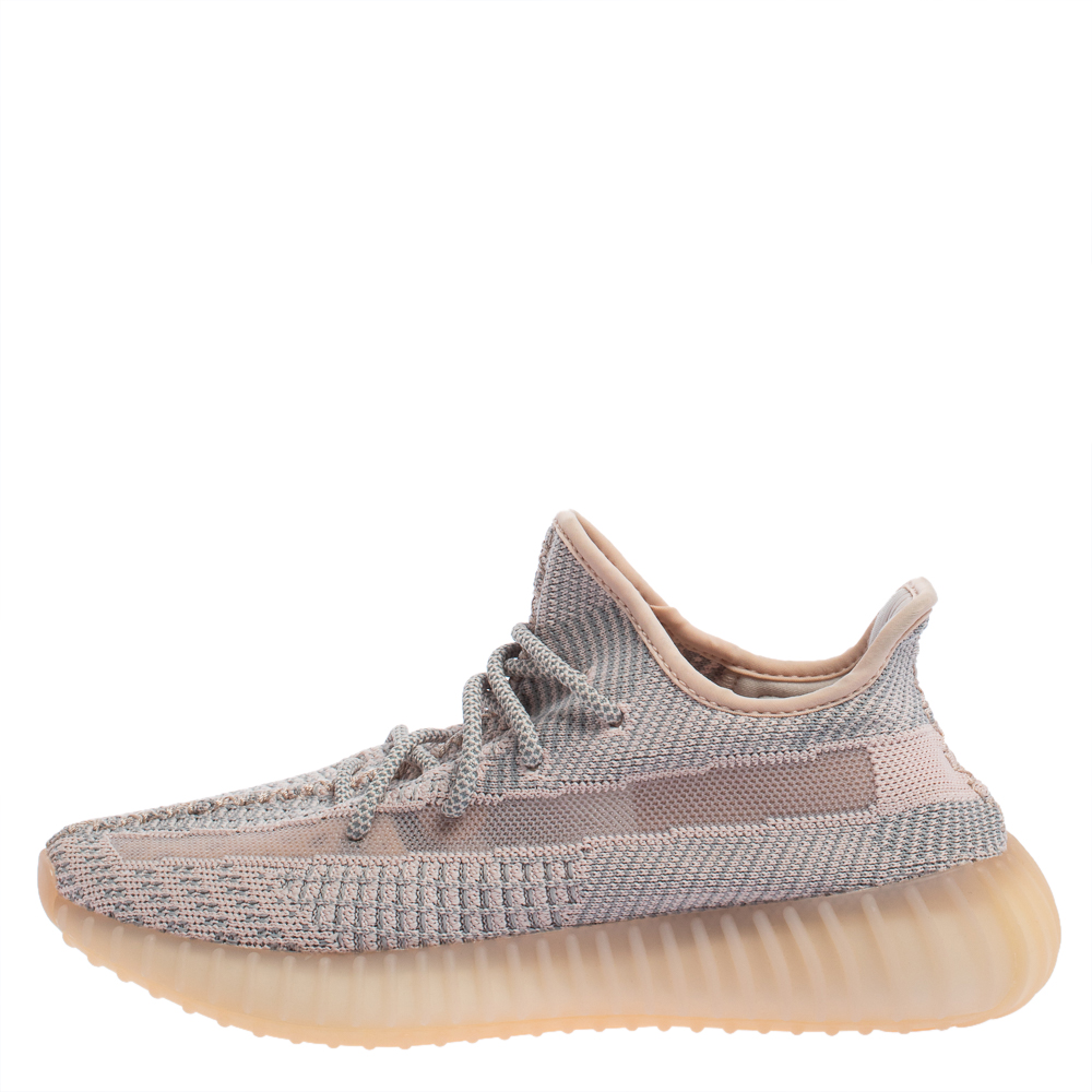 

Yeezy x adidas Pink/Grey Knit Fabric Boost 350 V2 Synth Non-Reflective Sneakers Size 40 2/3