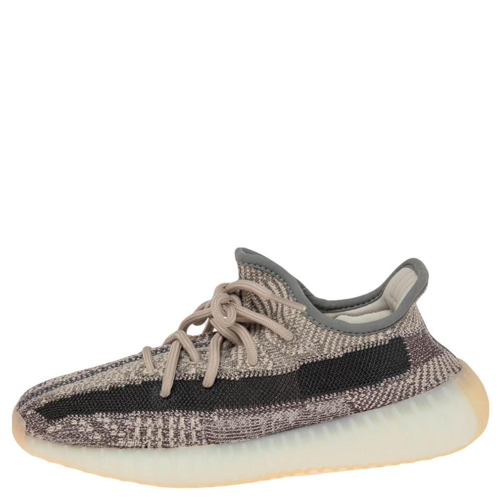 

Yeezy x Adidas Grey/Brown Cotton Knit 350 Zyon Sneakers Size