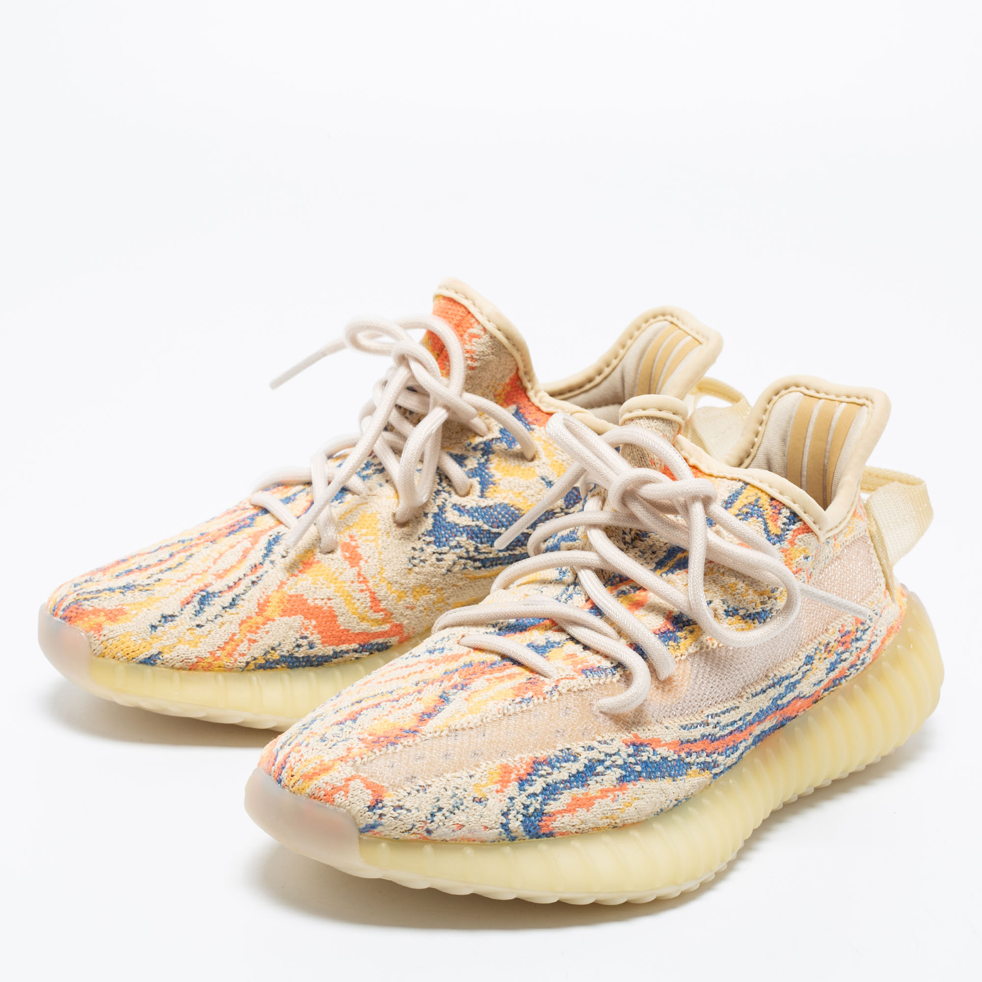 

Yeezy Multicolor Knit Fabric Boost 350 V2 Mx Oat Sneakers Size