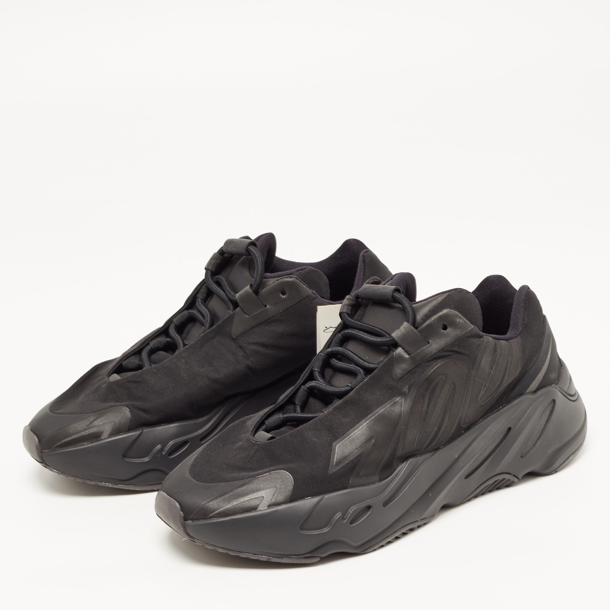 

Yeezy x Adidas Black Nylon Boost 700 V2 Mnvn Triple Black Sneakers Size 39 1/3