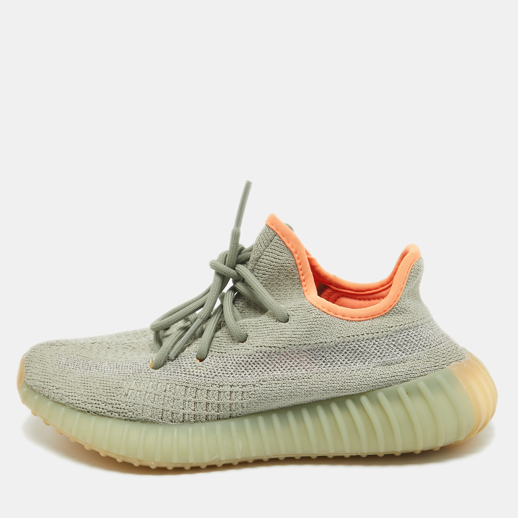 

Yeezy x Adidas Grey/Green Knit Fabric Boost 350 V2 Desert Sage Sneakers Size 36 2/3