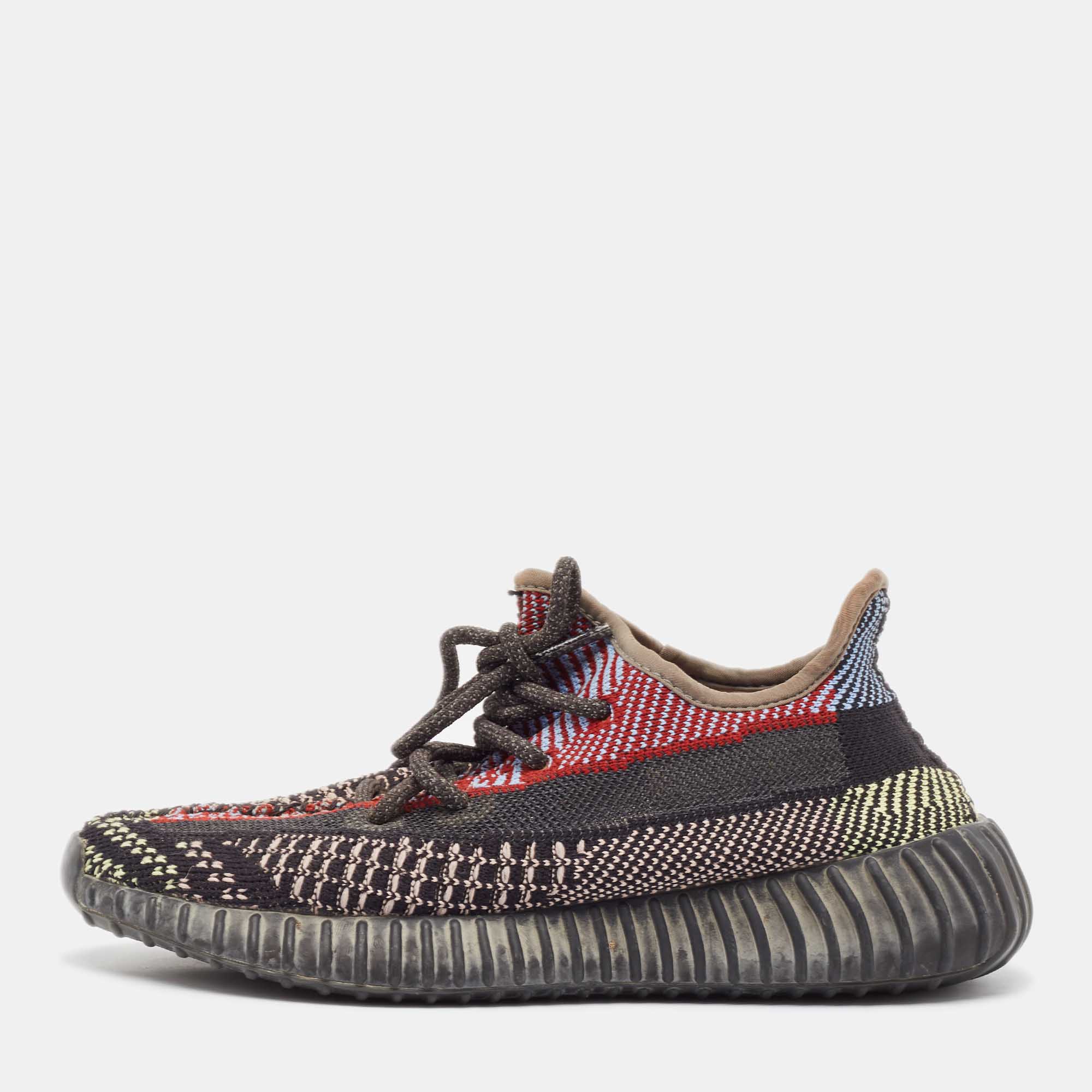 

Yeezy x Adidas Multicolor Knit Fabric Boost 350 V2 Yecheil (Non-Reflective) Sneakers Size 38, Black