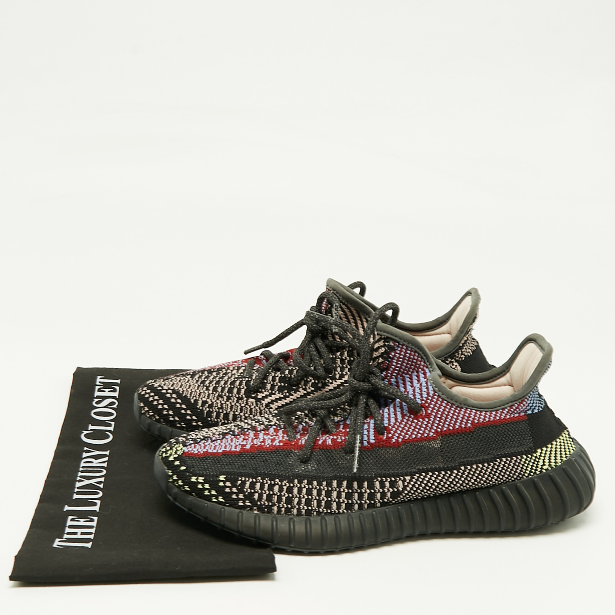 Yeezy x Adidas Multicolor Knit Fabric Boost 350 V2 Yecheil (Non-Reflective) Sneakers Size 39 1/3 
