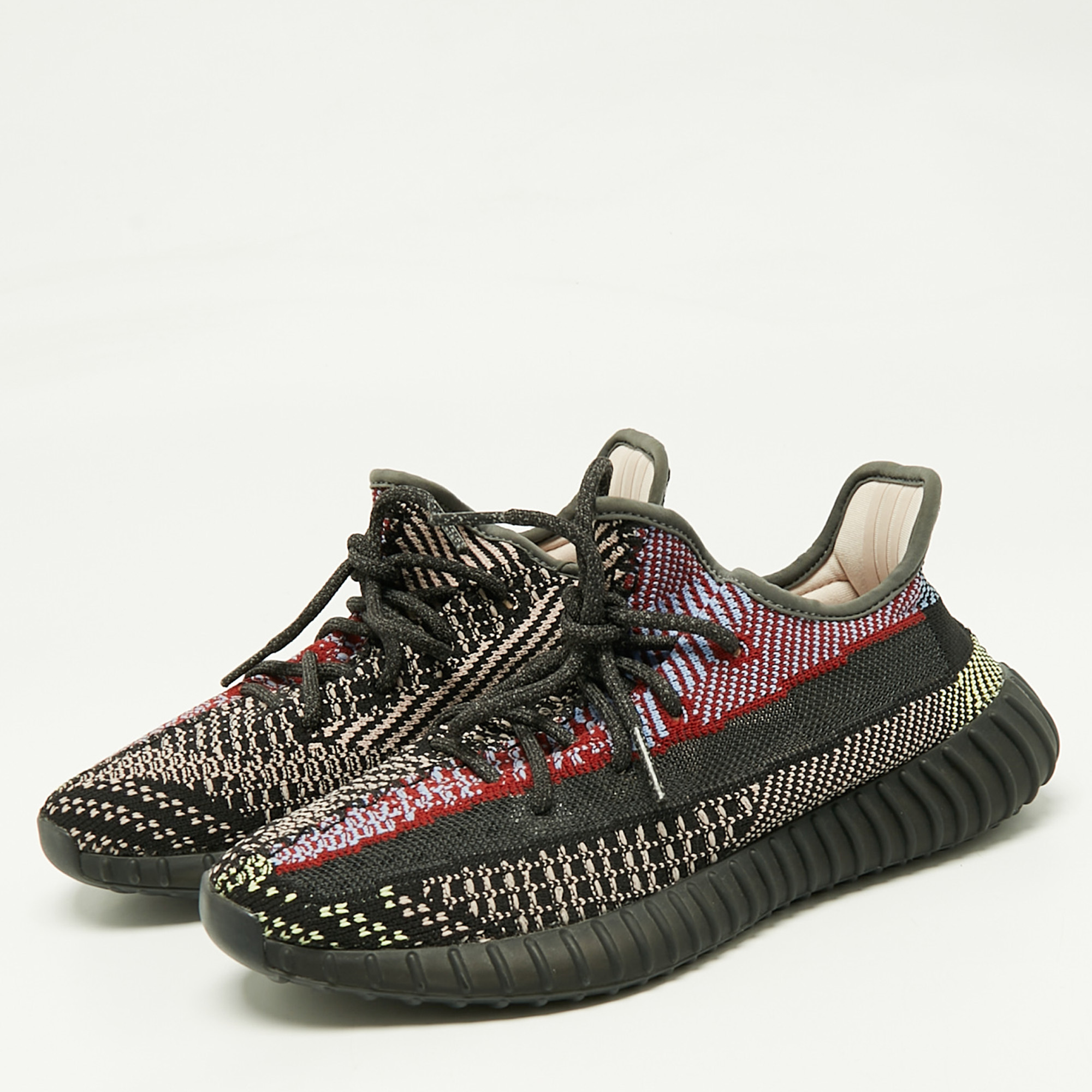 Yeezy x Adidas Multicolor Knit Fabric Boost 350 V2 Yecheil (Non-Reflective) Sneakers Size 39 1/3 