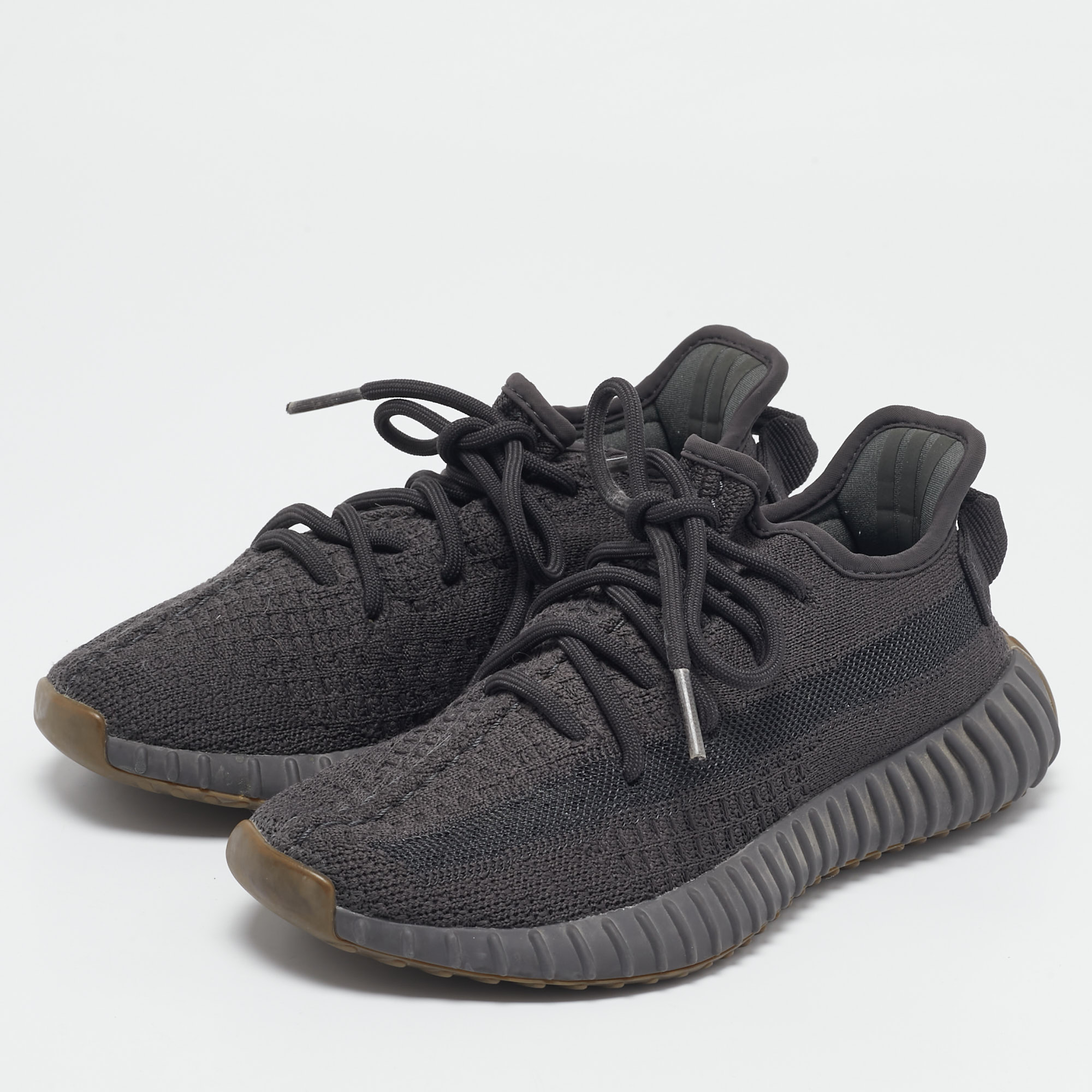 Yeezy x Adidas Black Knit Fabric Boost 350 V2 Cinder Sneakers Size 36 2/3 