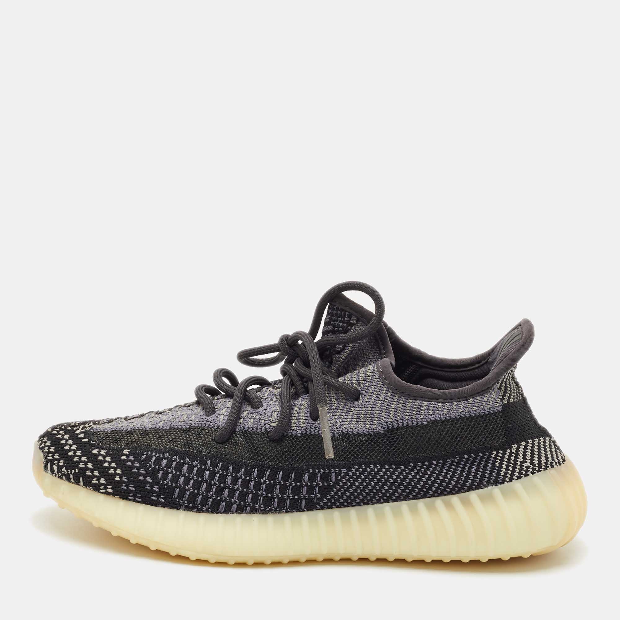 

Yeezy x Adidas Black/Grey Knit Fabric Boost 350 V2 Carbon Sneakers Size 42