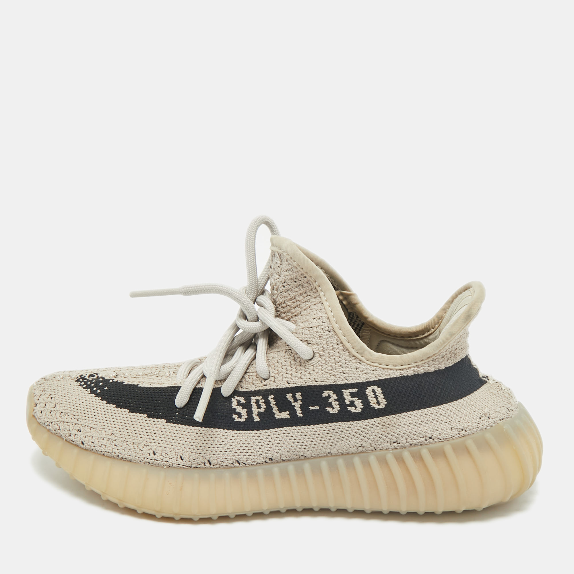 

Yeezy x Adidas White Fabric Boost 350 V2 Slate Core Sneakers Size 37 2/3, Grey