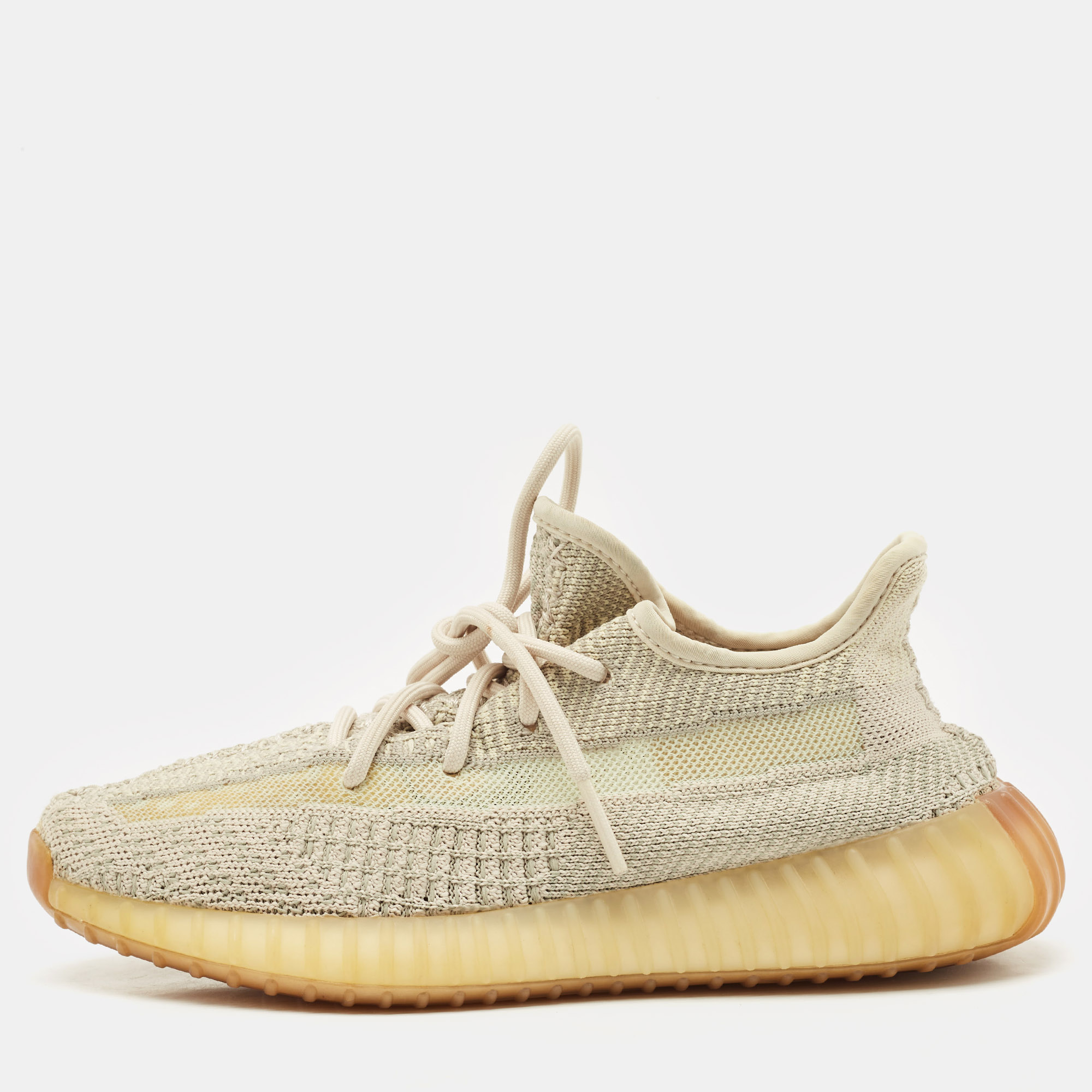 

Yeezy x Adidas Cream Knit Fabric Boost 350 V2 Sneakers Size