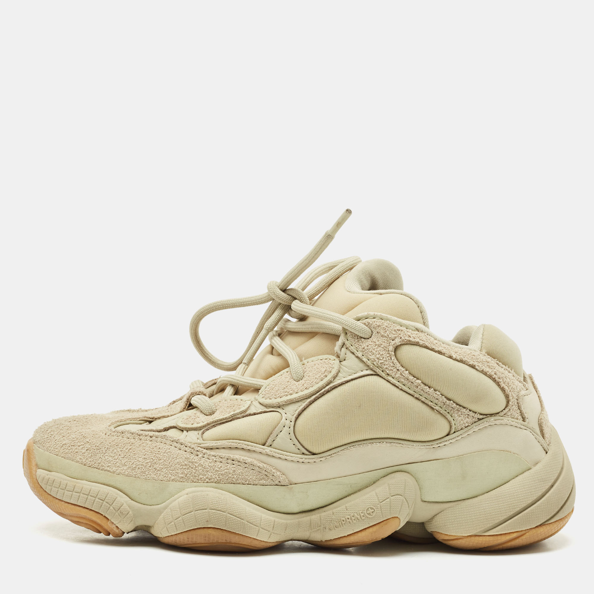 Yeezy x Adidas Green Neoprene and Suede Yeezy 500 Stone Sneakers Size 38