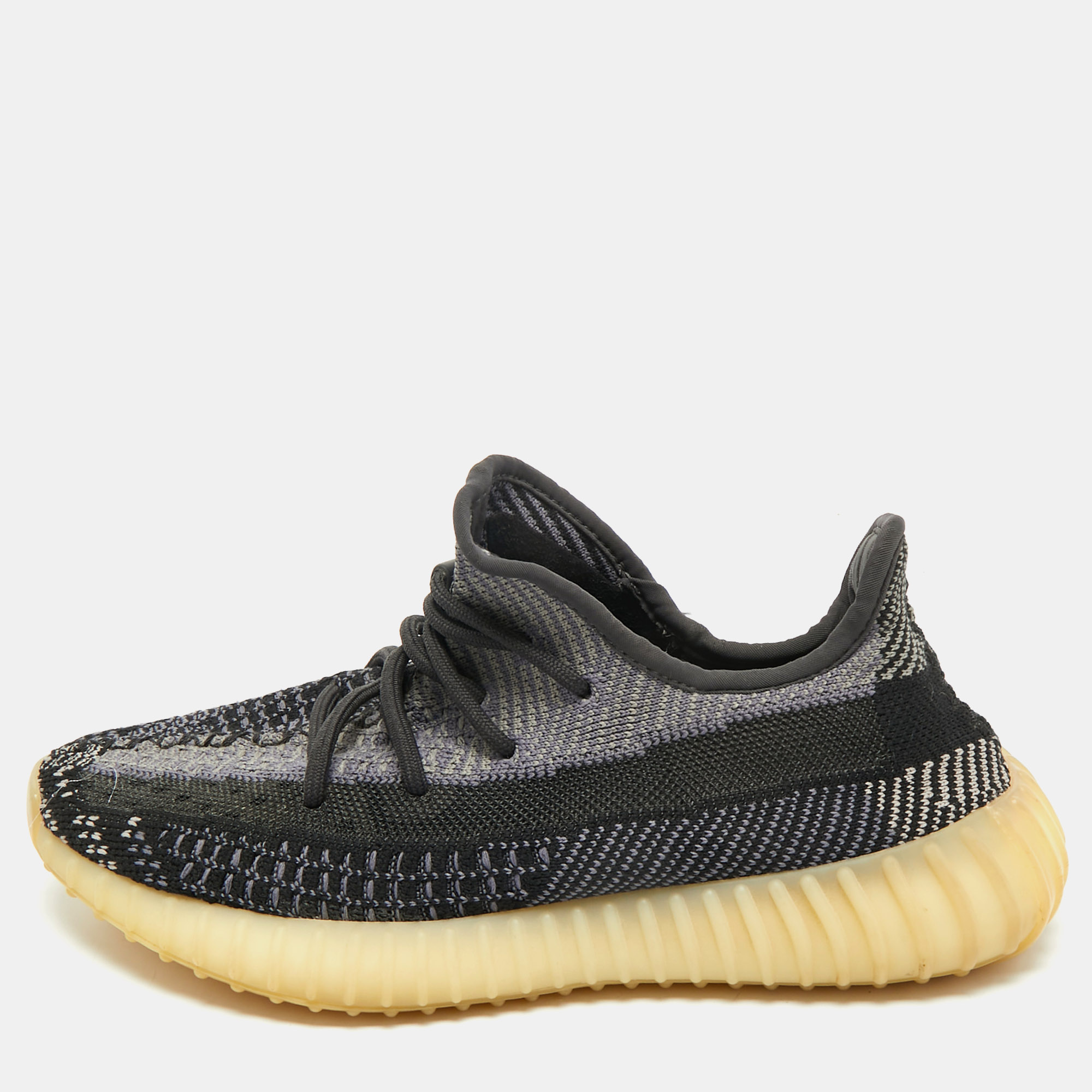 

Yeezy x Adidas Black/Grey Knit Fabric Boost 350 V2 Carbon Sneakers Size 40