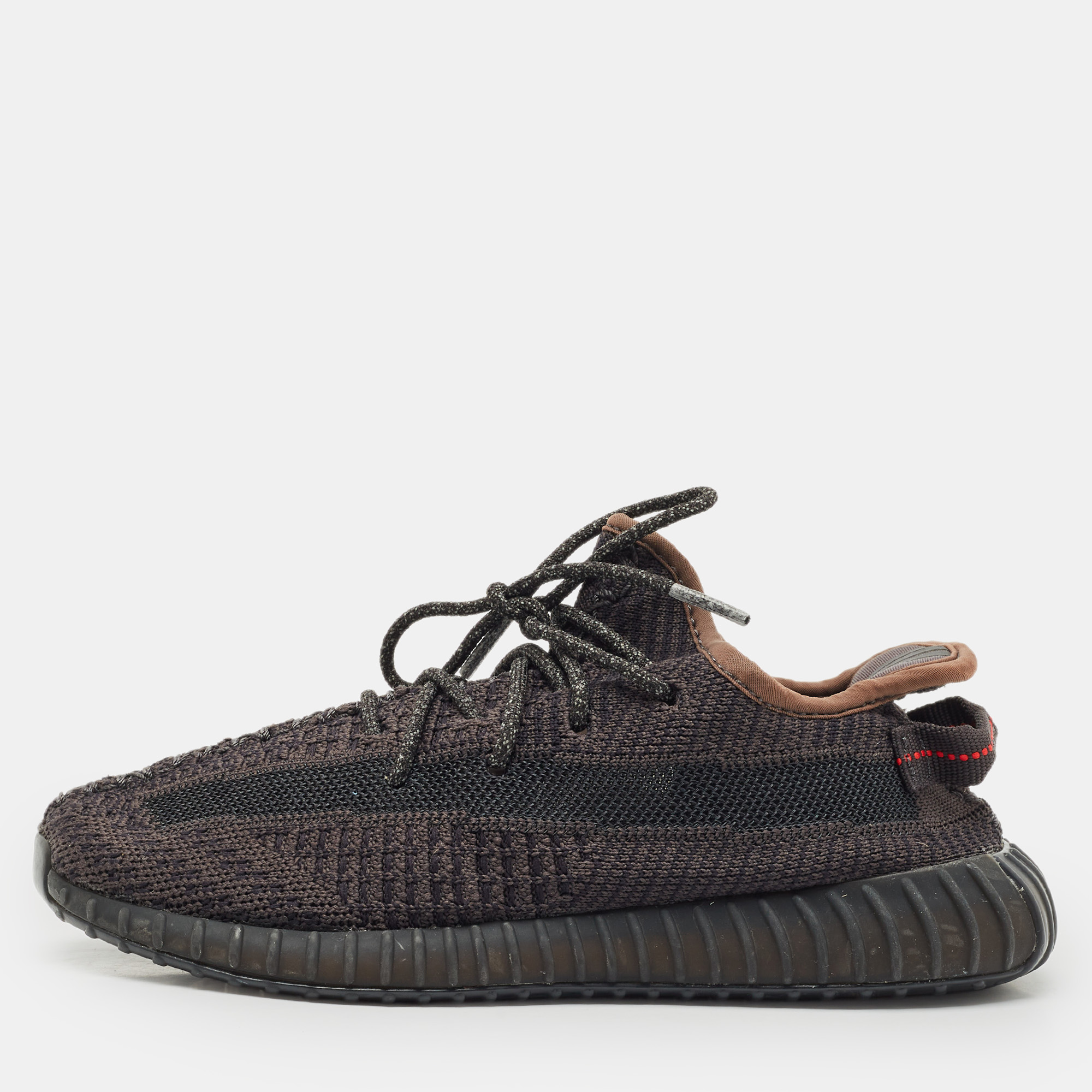 

Yeezy x Adidas Black Knit Fabric Boost 350 V2 Black Non-Reflective Sneakers Size