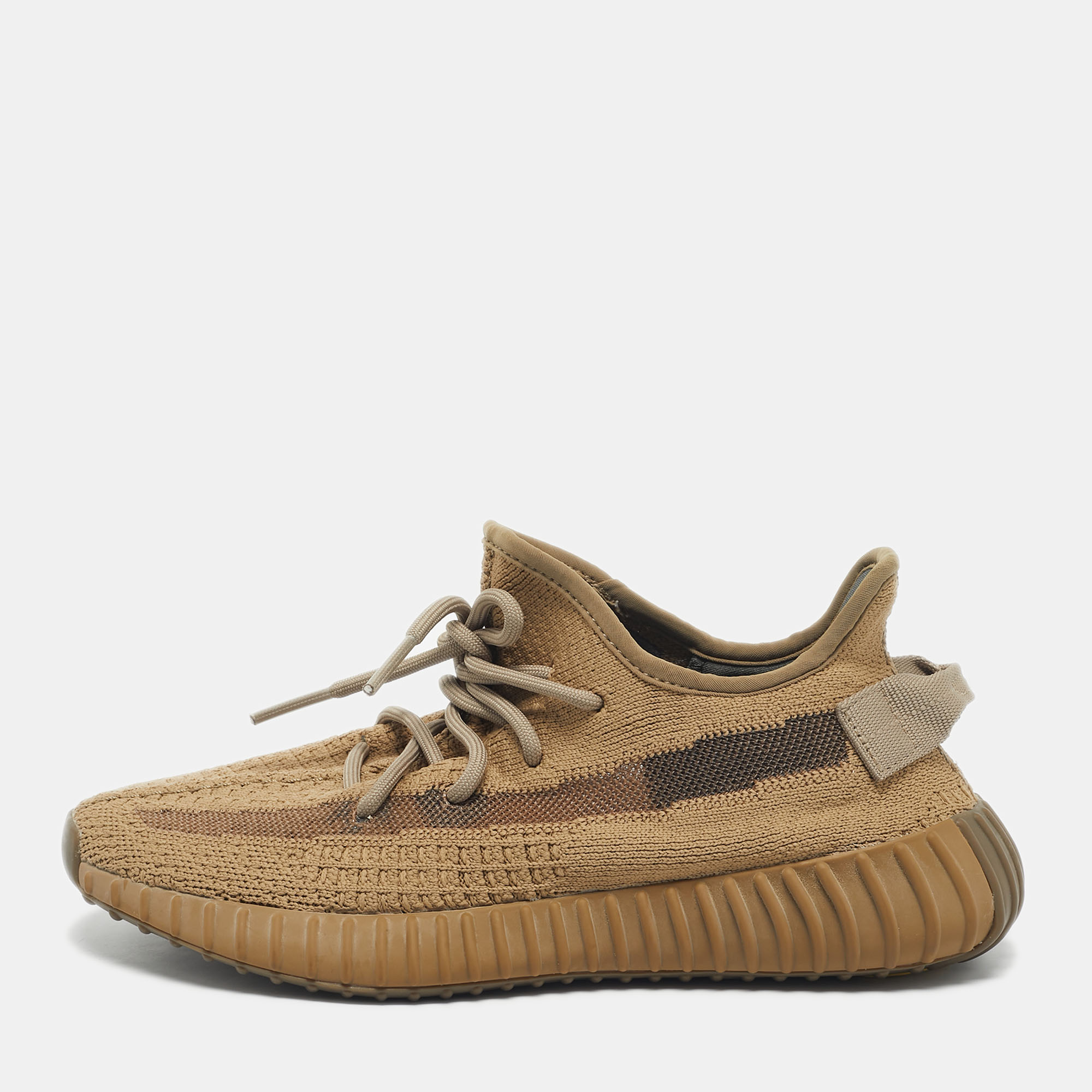 

Yeezy x Adidas Brown Knit Fabric Boost 350 V2 Earth Sneakers Size 38 2/3