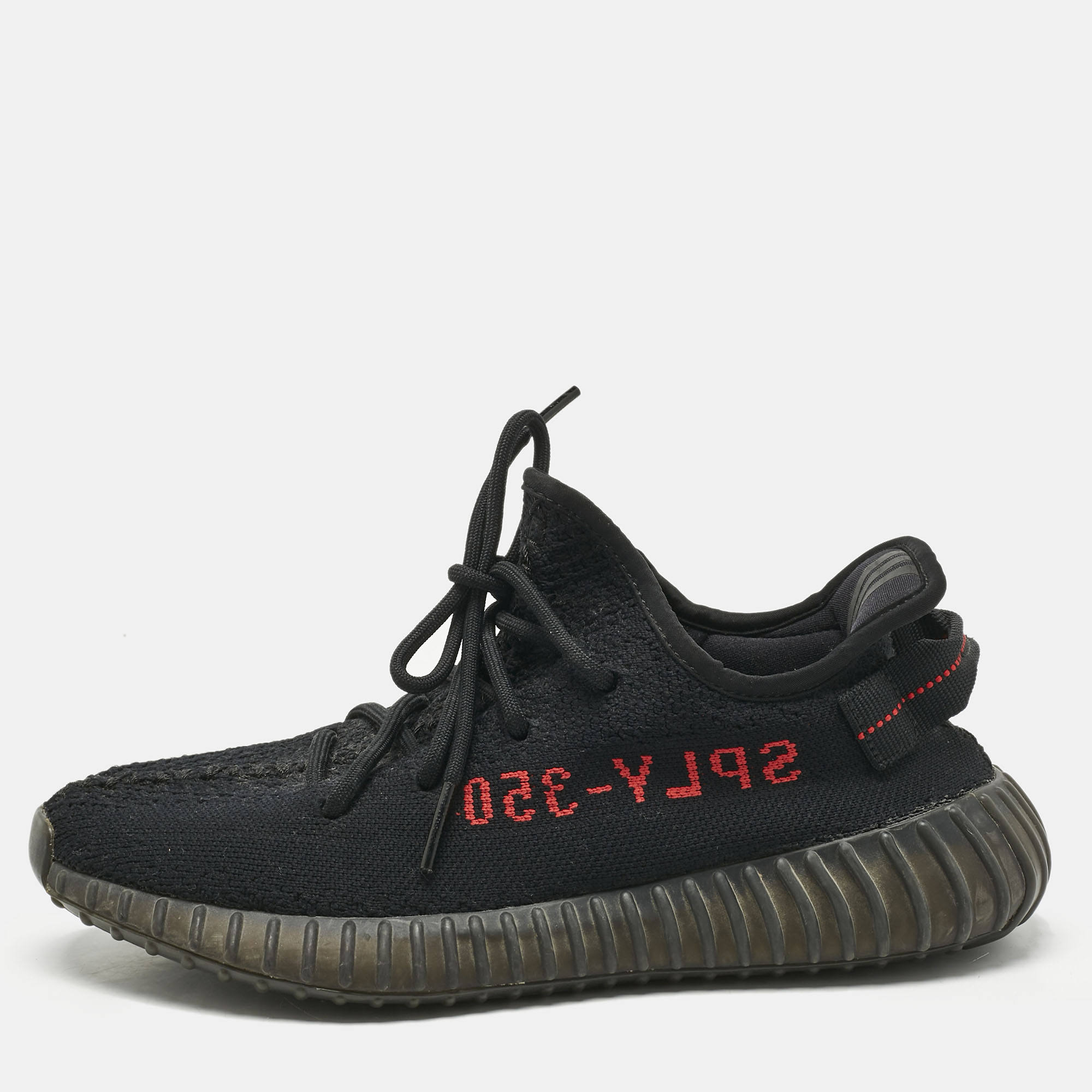 

Yeezy x Adidas Black Knit Fabric Boost 350 V2 Bred Sneakers Size 40 2/3