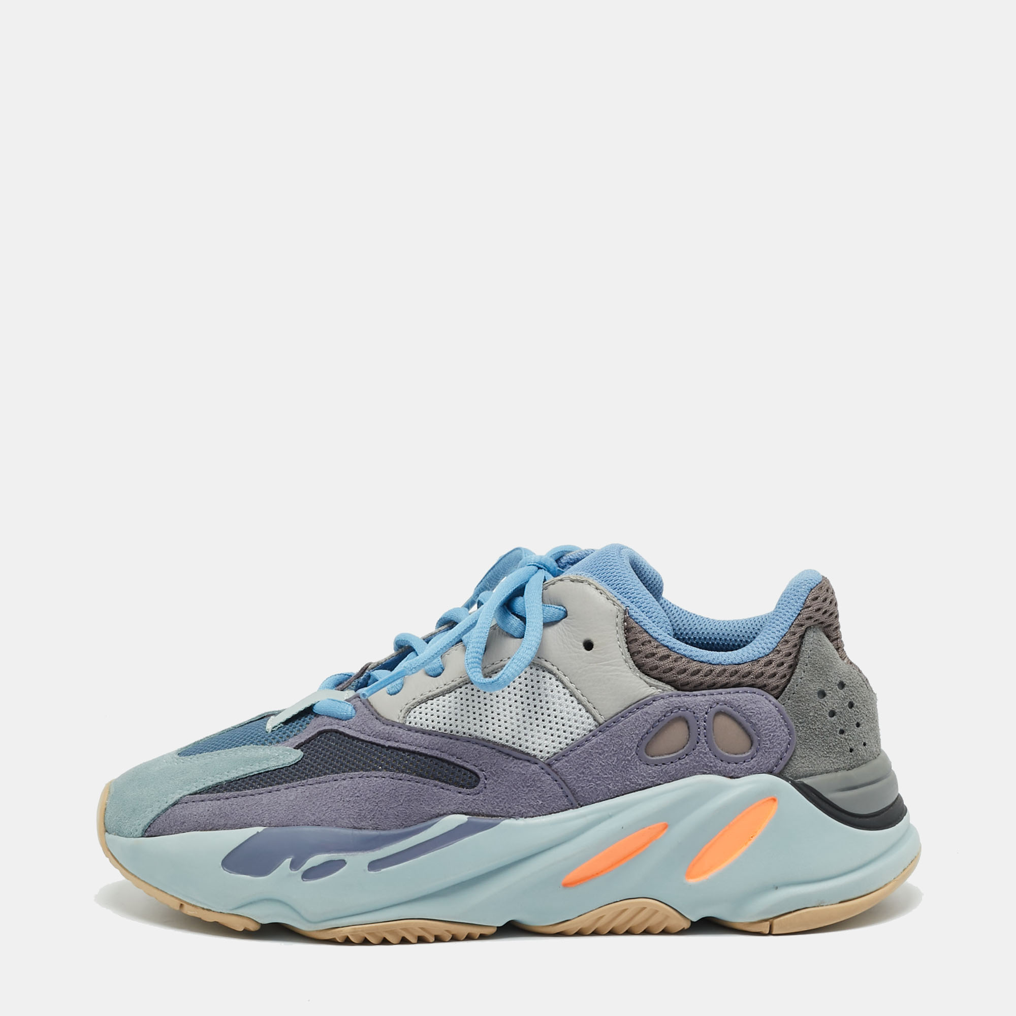 Pre-owned Yeezy X Adidas Multicolor Mesh And Suede Boost 700 Carbon Blue Sneakers Size 38 2/3