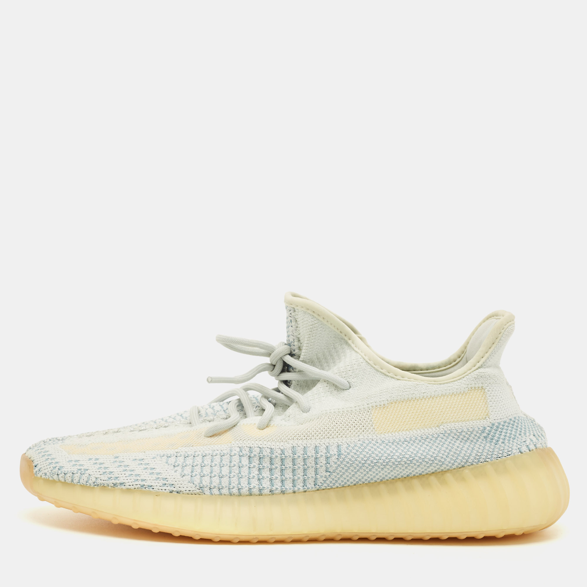 

Yeezy x Adidas 350 V2 Size  White Knit Fabric Low Top Sneakers