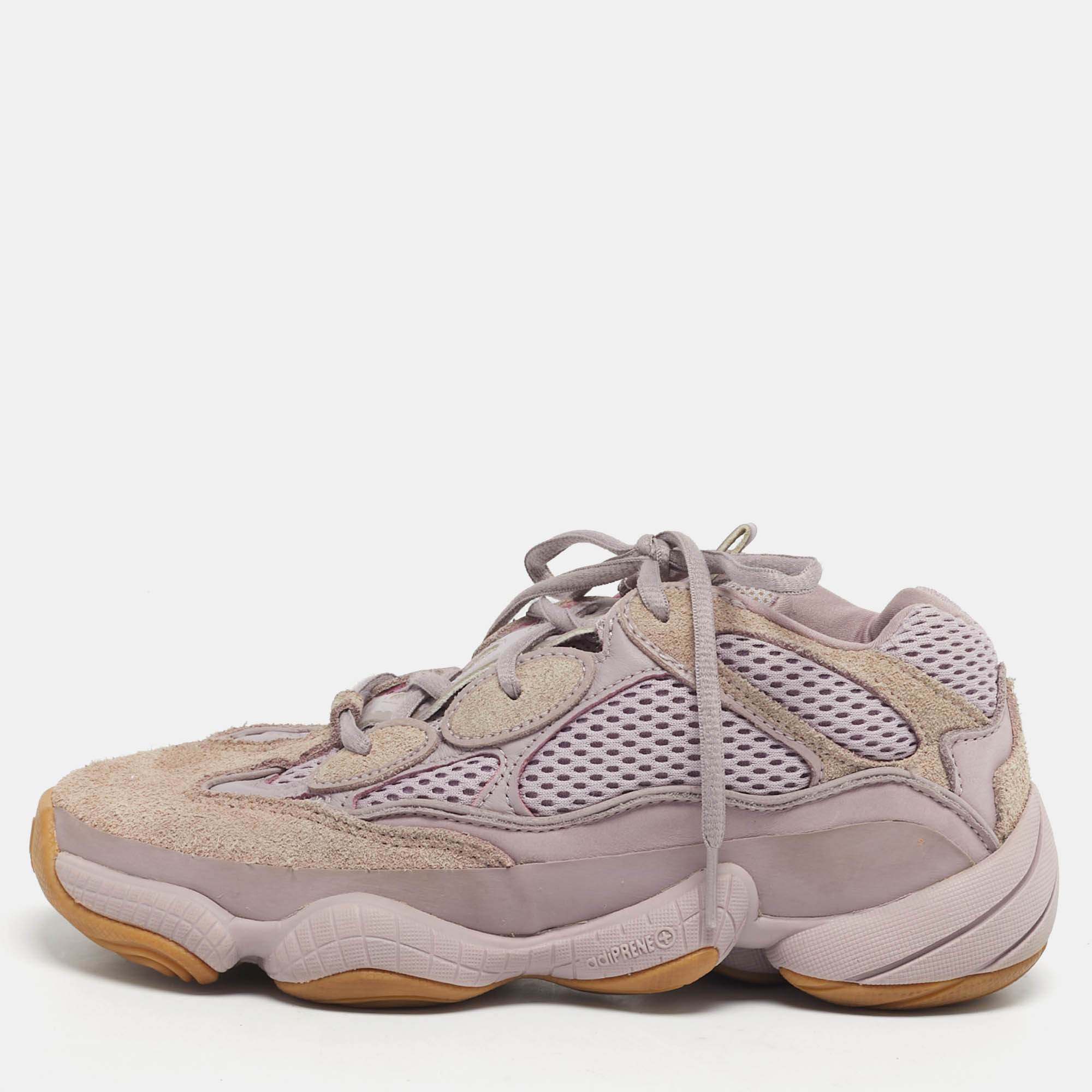 

Yeezy x Adidas 500 'Soft Vision Size  Purple Fabric and Suede Low Top Sneakers