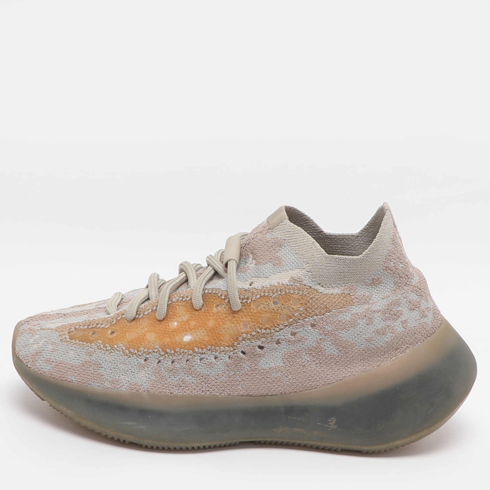 

Yeezy x Adidas Boost 380 'Pepper' Size 38 Grey Knit Fabric Low Top Sneakers