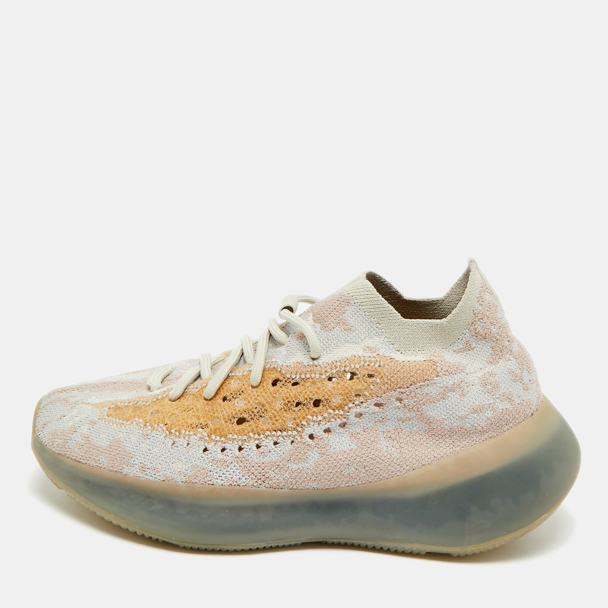 

Yeezy x Adidas Yeezy Boost 380 Size  Multicolor Knit Fabric Mist Reflective Low Top Sneakers