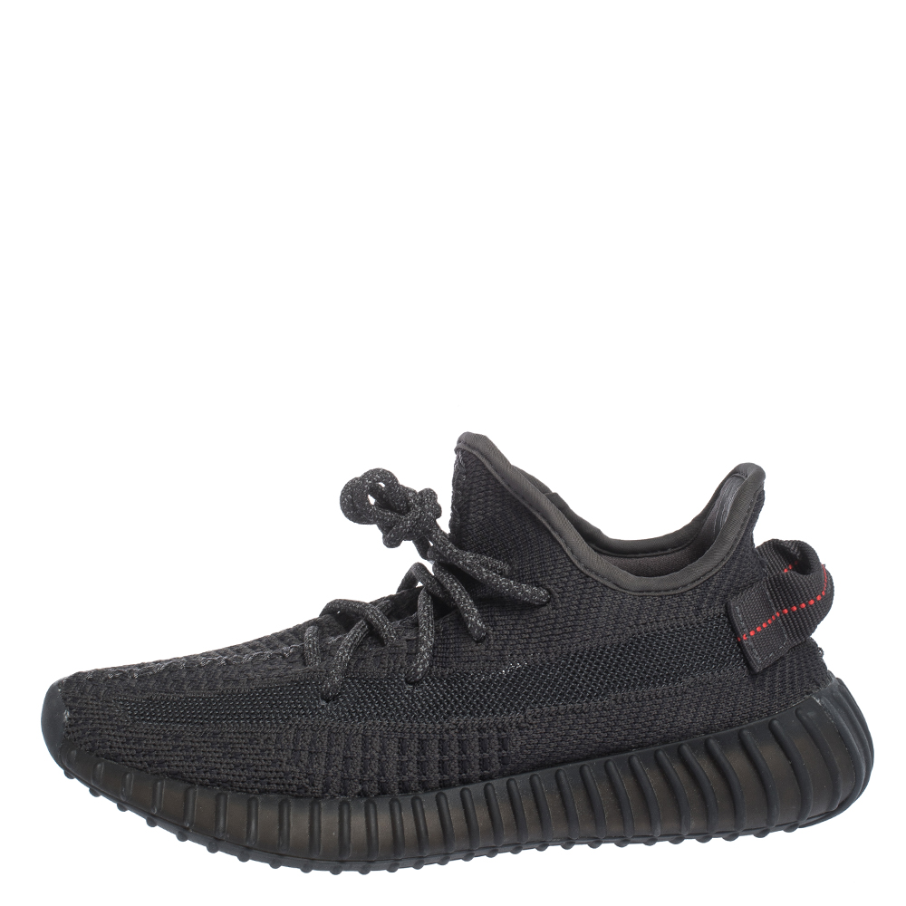 

Yeezy x Adidas Black Cotton Knit and Mesh Boost 350 V2 Sneakers Size