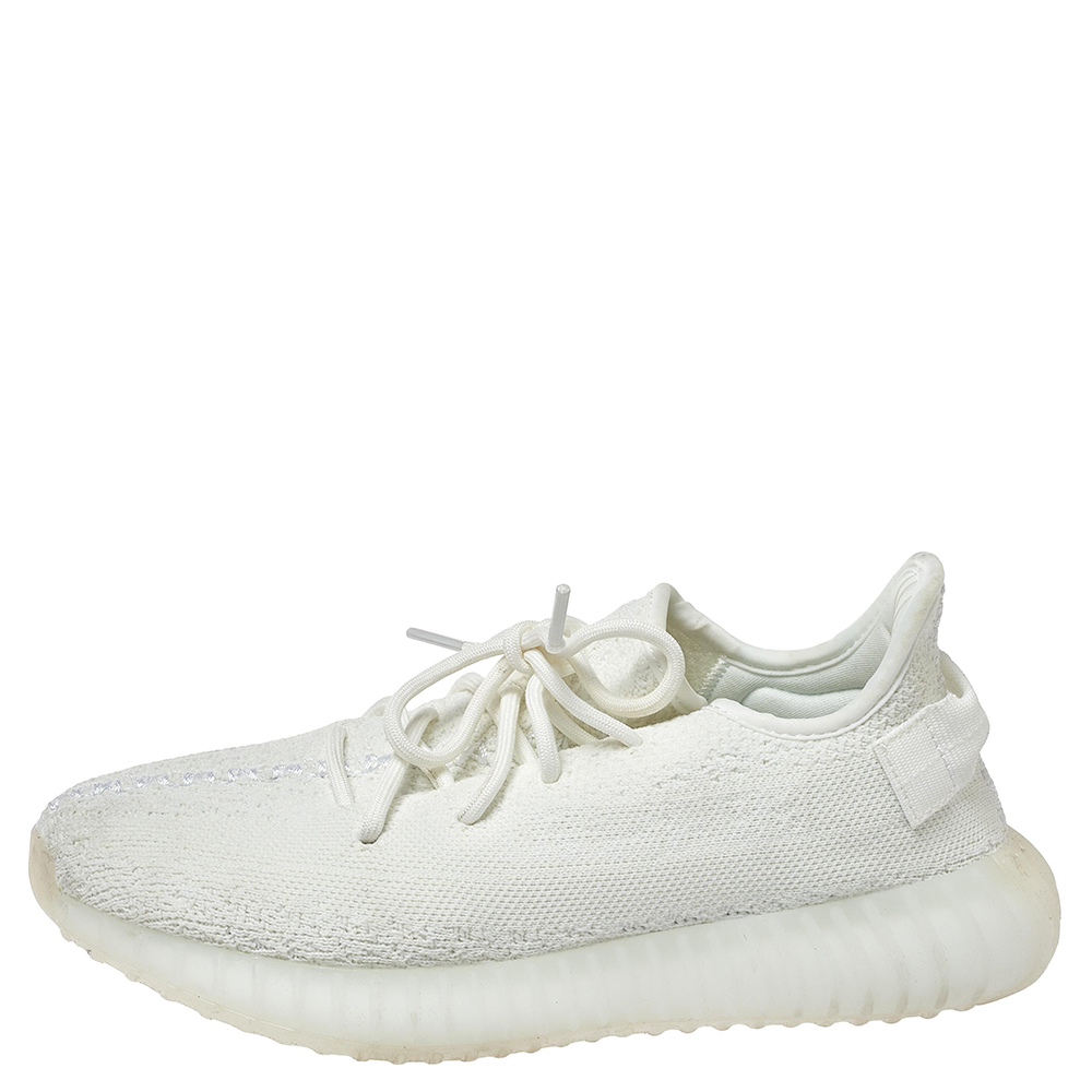 

Yeezy x Adidas Cotton Knit Boost 350 V2 Triple White Sneakers Size 39 1/3