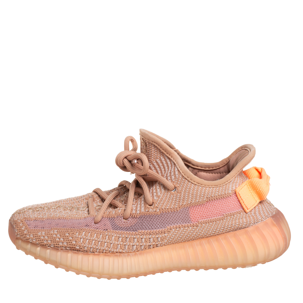

Yeezy x adidas Clay Knit Fabric Boost 350 V2 Sneakers Size 36 2/3, Brown