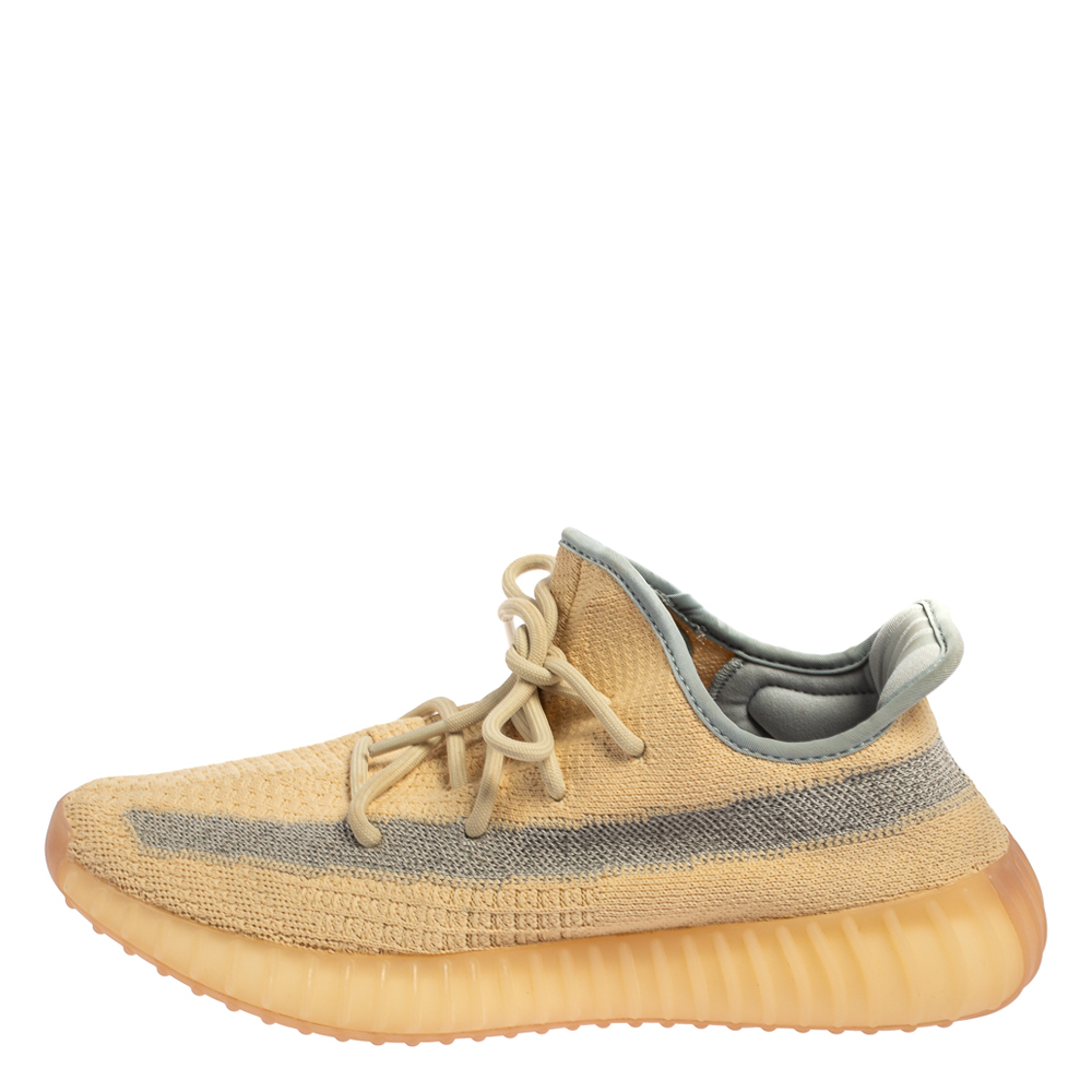 

Yeezy x Adidas Beige Cotton Knit Boost 350 V2 Sneakers Size