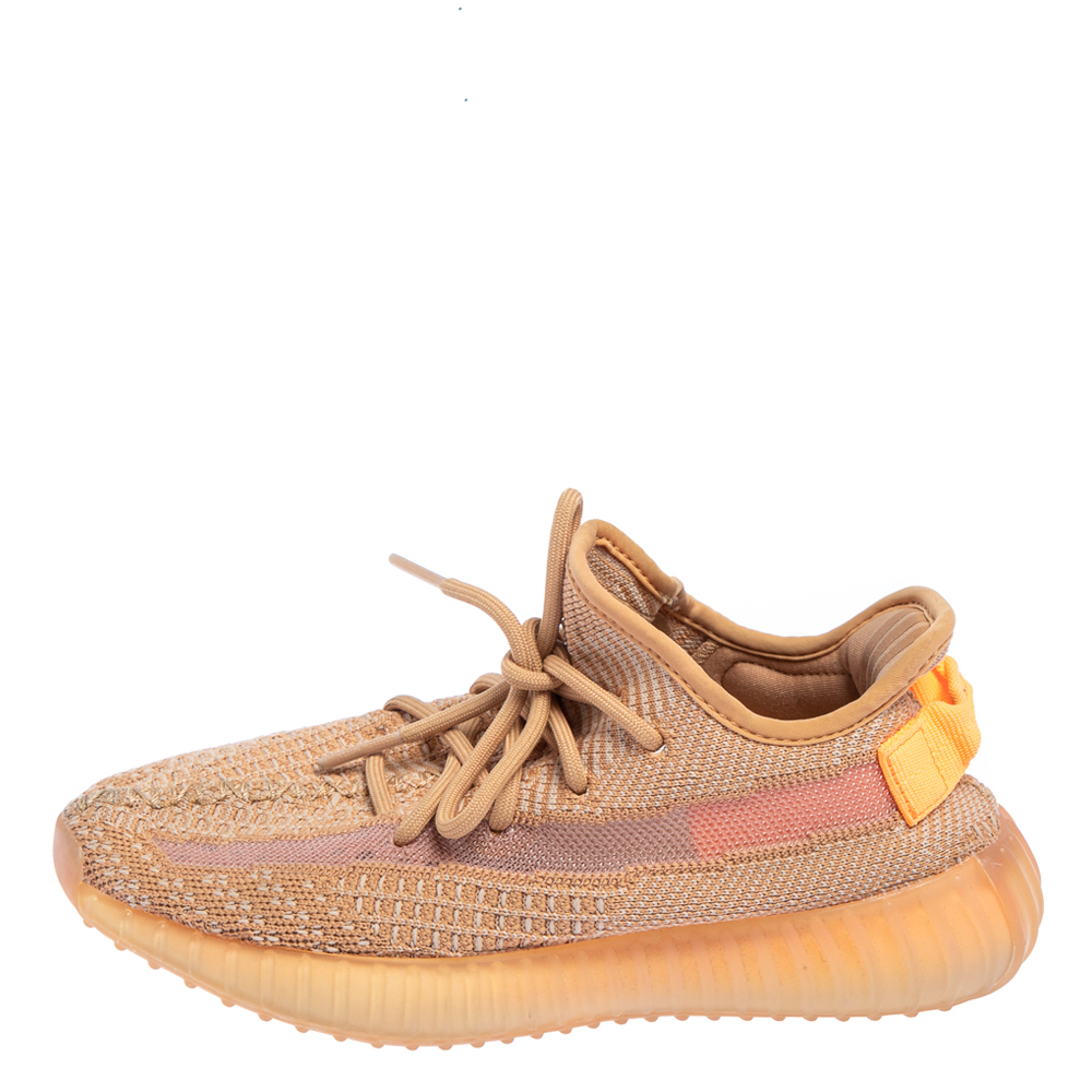 

Yeezy x adidas Beige Knit Fabric Boost 350 V2 Clay Sneakers Size