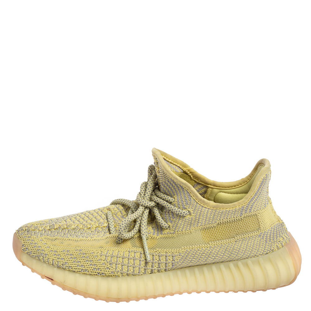 

Yeezy x Adidas Yellow Cotton Knit Boost 350 V2 Marsh Sneakers Size 38 2/3