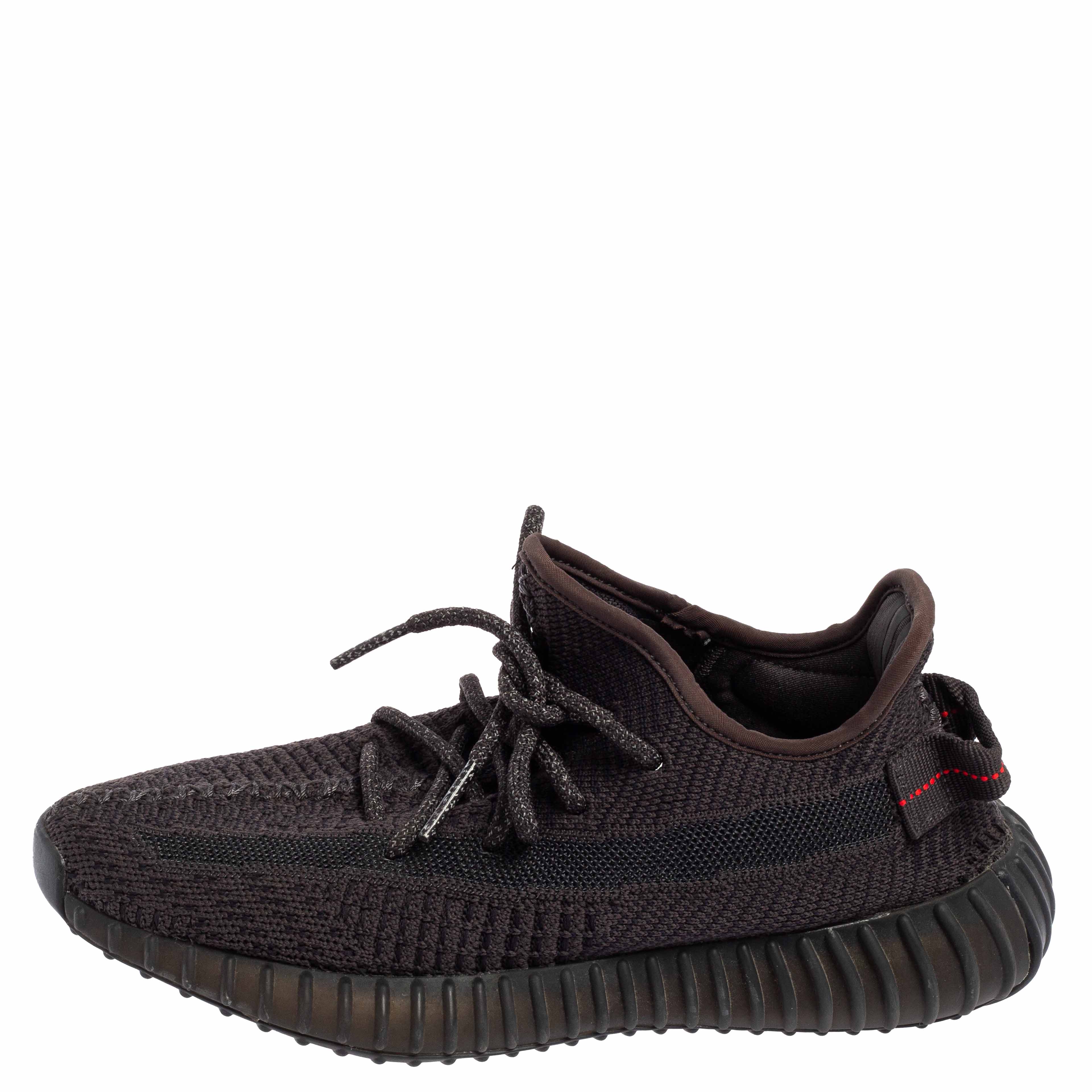 

Yeezy x Adidas Black Cotton Knit Boost 350 V2 Black Static Sneakers Size 38 2/3
