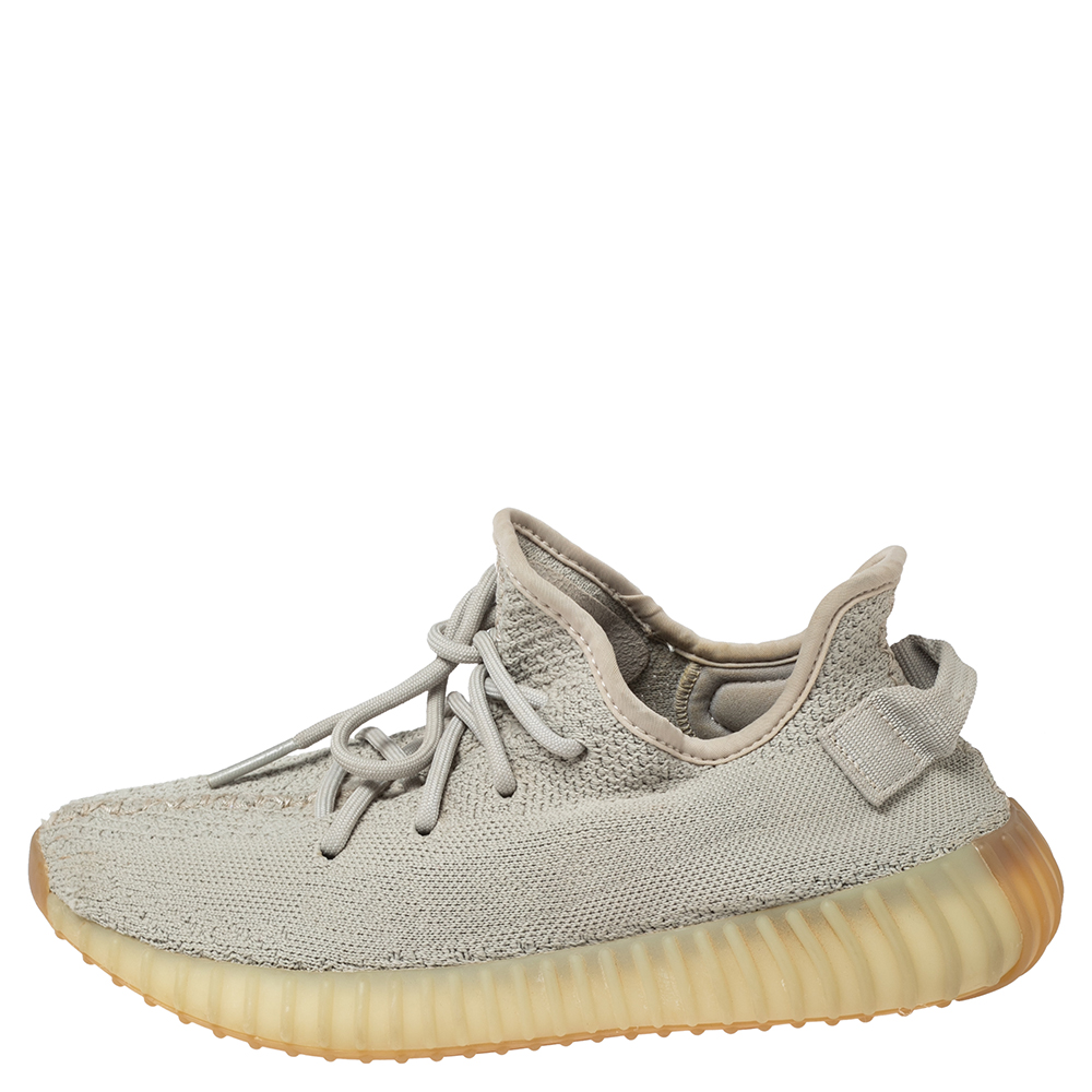 

Yeezy x Adidas Beige Knit Fabric Boost 350 V2 Sneakers Size 382/3