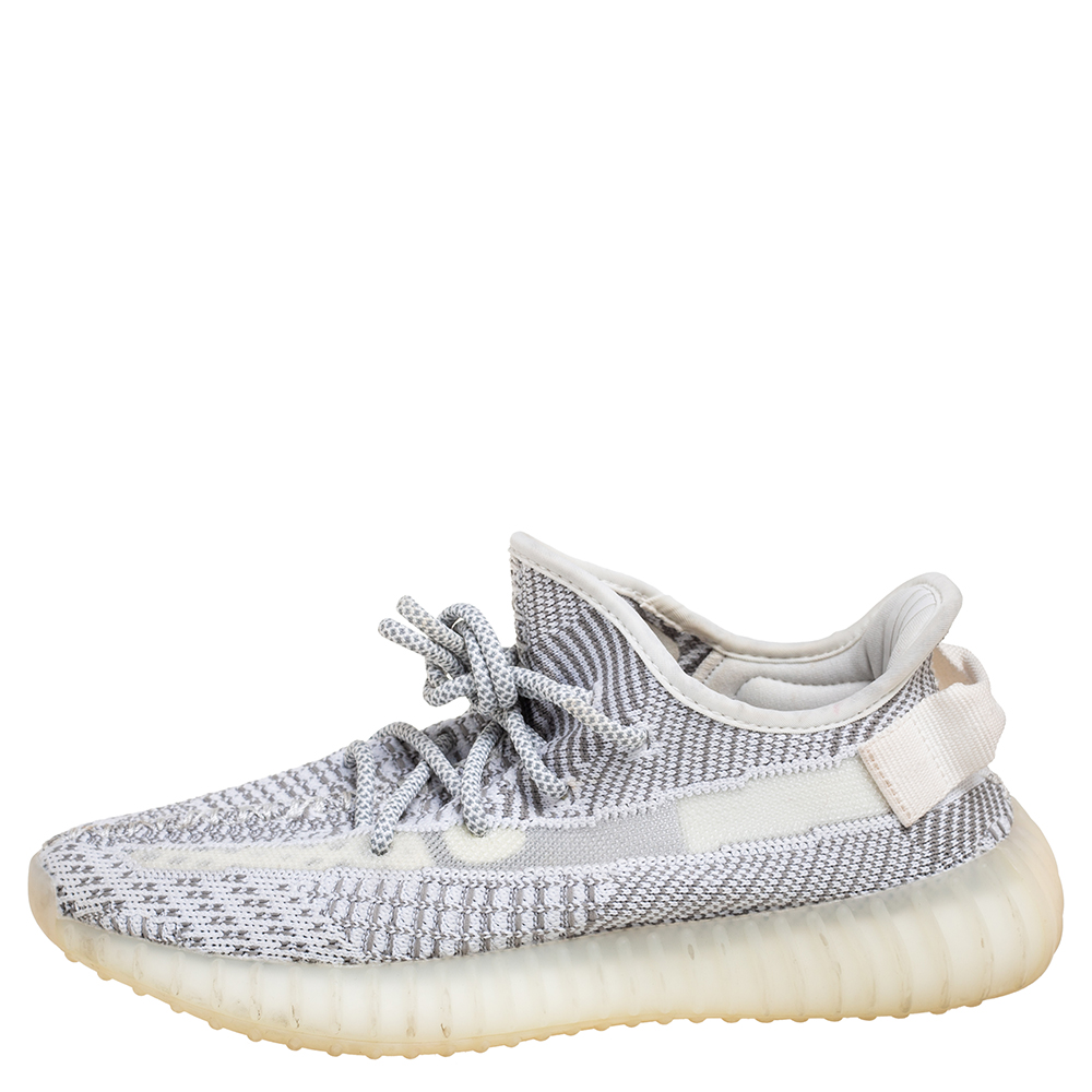 

Yeezy x Adidas Grey/White Knit Fabric Boost 350 V2 Sneakers Size