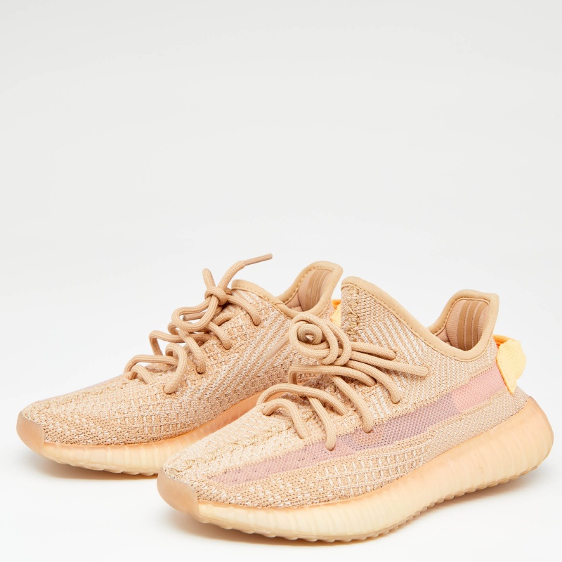 

Yeezy x Adidas Beige Knit Fabric Boost 350 V2 Clay Sneakers Size