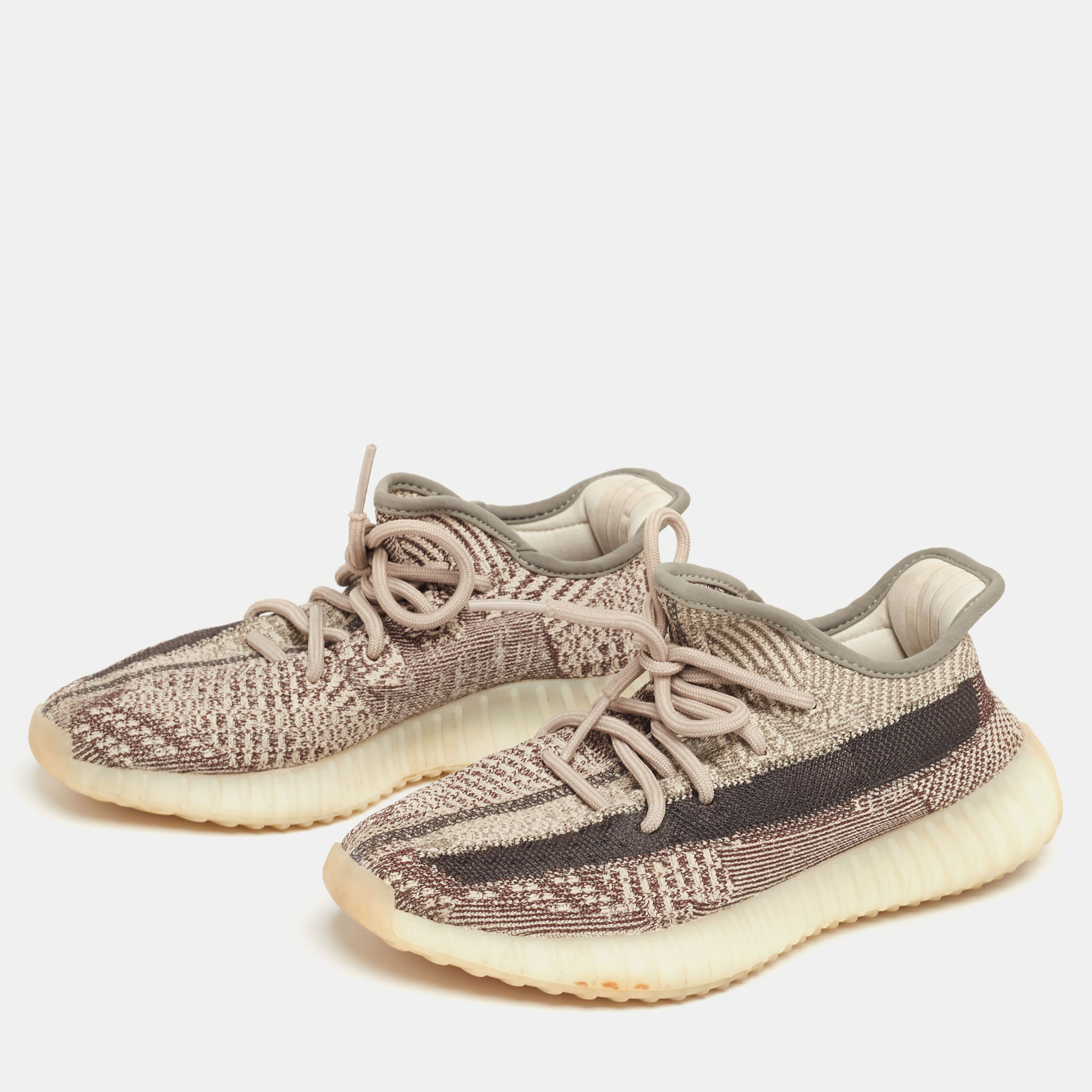 

Adidas x Yeezy Brown/Cream Knit Fabric And Mesh Boost 350 V2 Zyon Sneakers Size 36 2/3