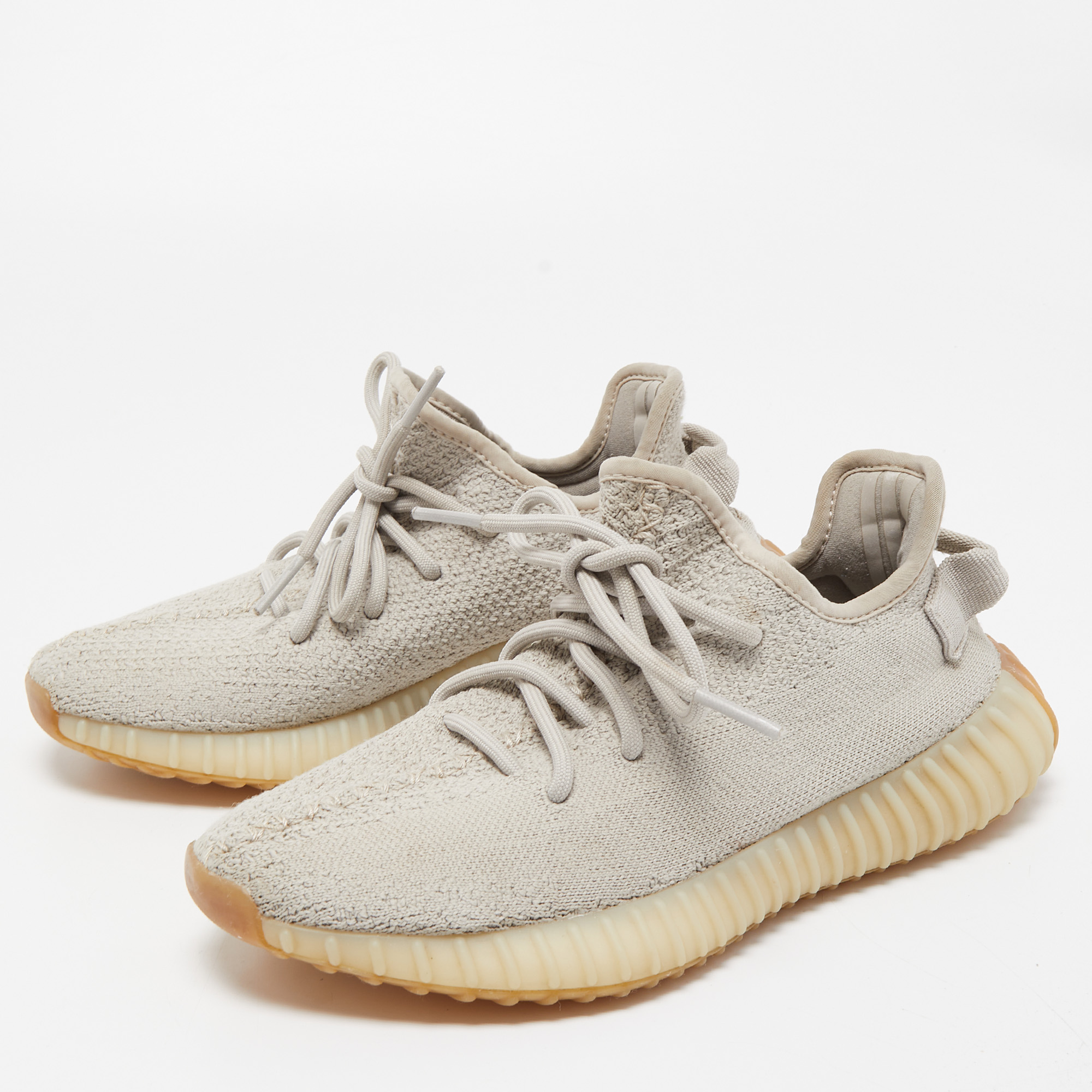 

Yeezy x Adidas Grey Knit Fabric Boost 350 V2 Grey Sneakers Size 38 2/3