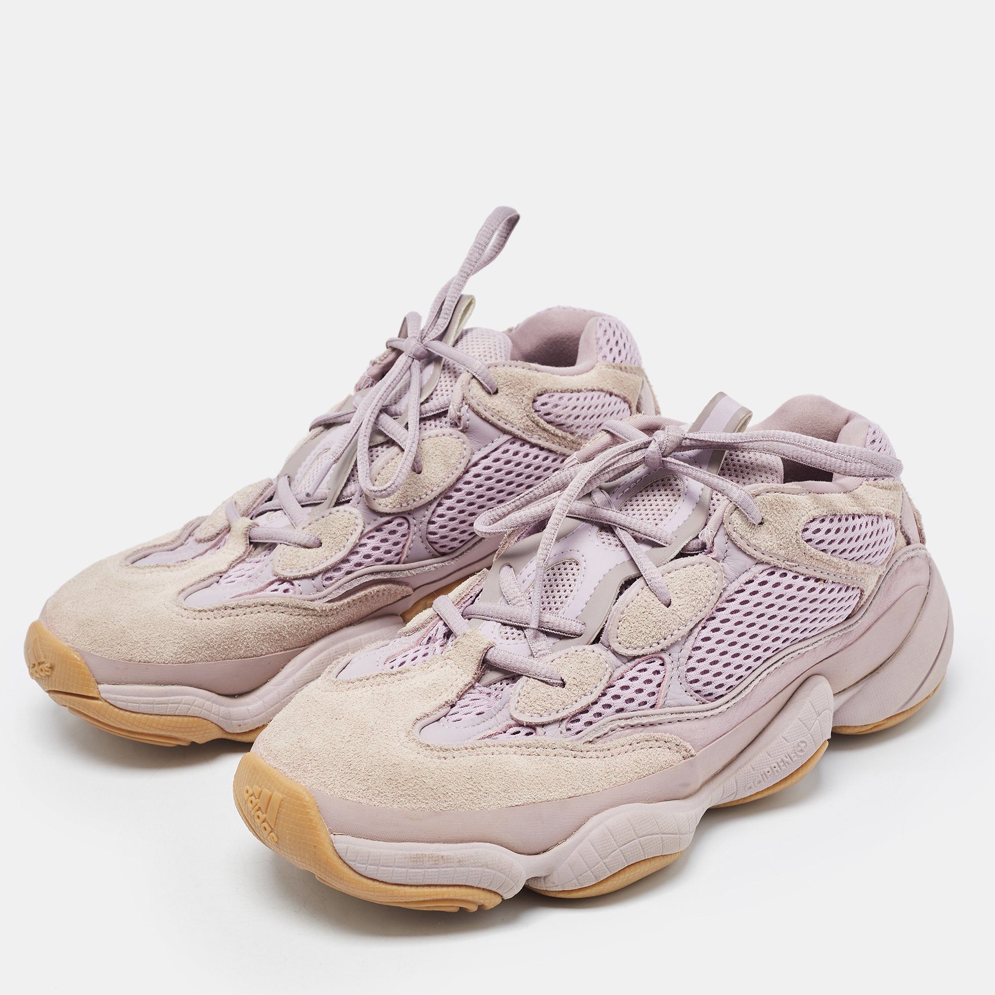 

Yeezy x Adidas Purples Suede and Mesh Yeezy 500 Sneakers Size 40 2/3, Purple