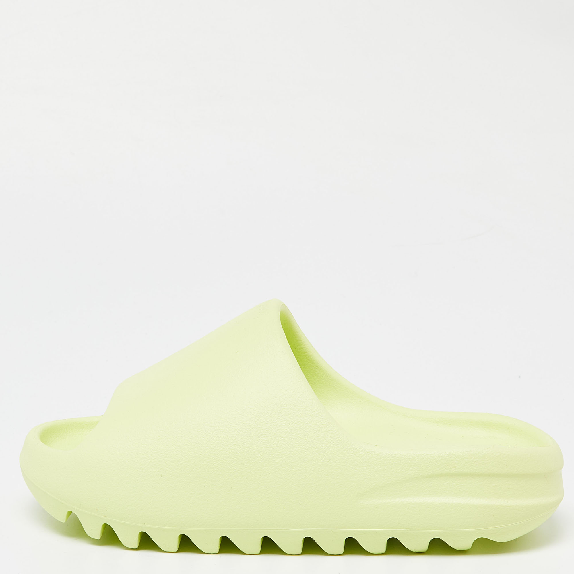 

Yeezy x Adidas Glow Green Rubber Slides Size