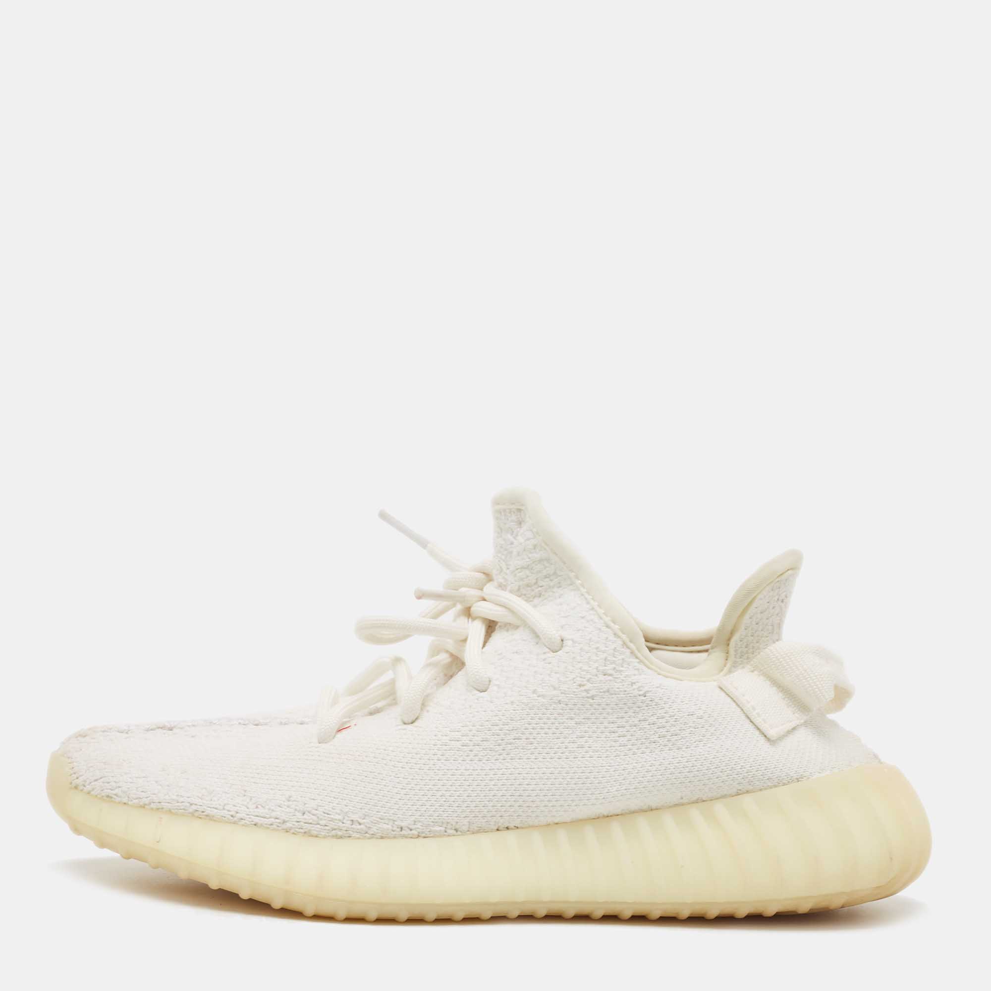 

Yeezy x Adidas Cotton Knit Boost 350 V2 Triple White Sneakers Size FR 37 1/3