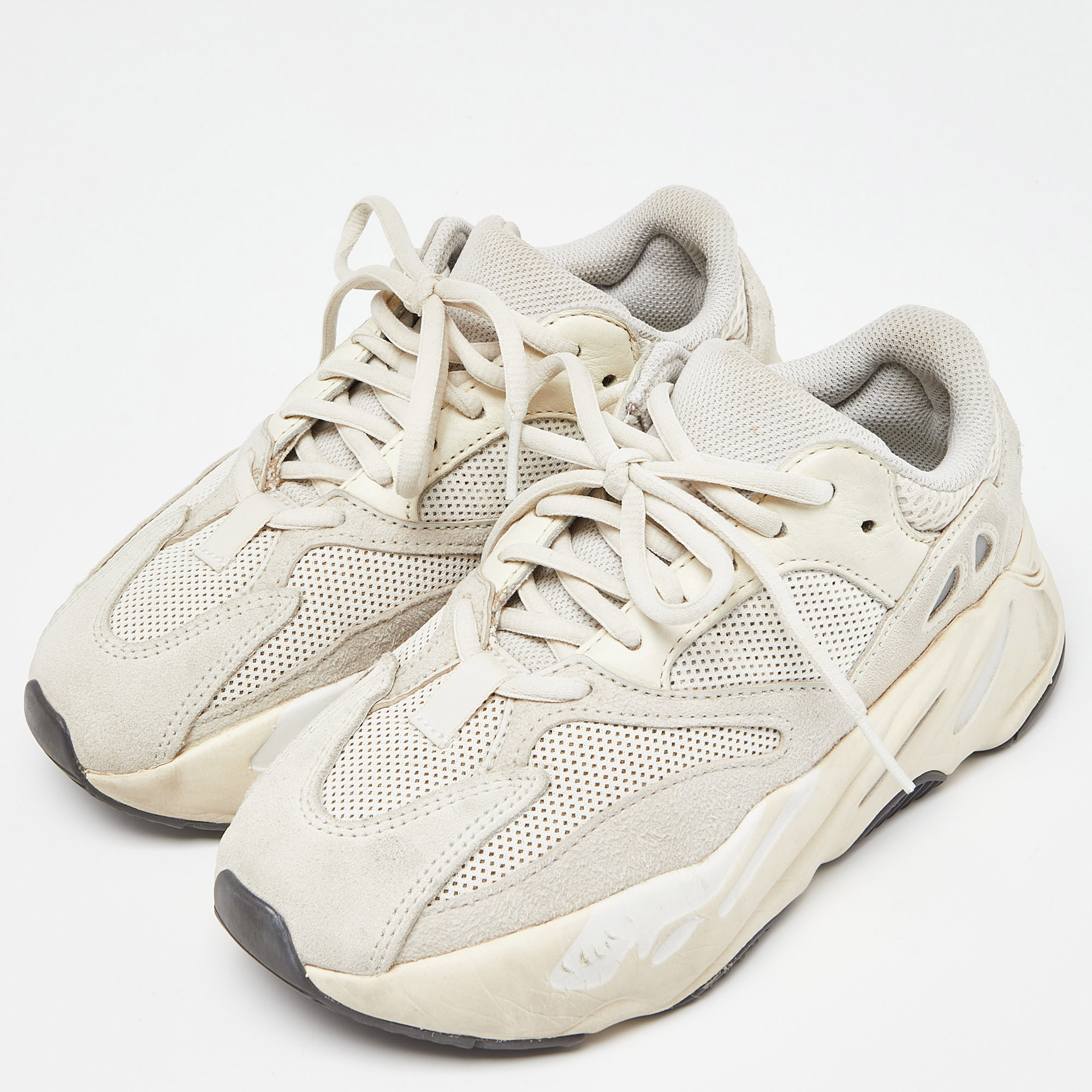 

Yeezy x Adidas Cream Suede and Mesh Boost 700 Analog Sneakers Size