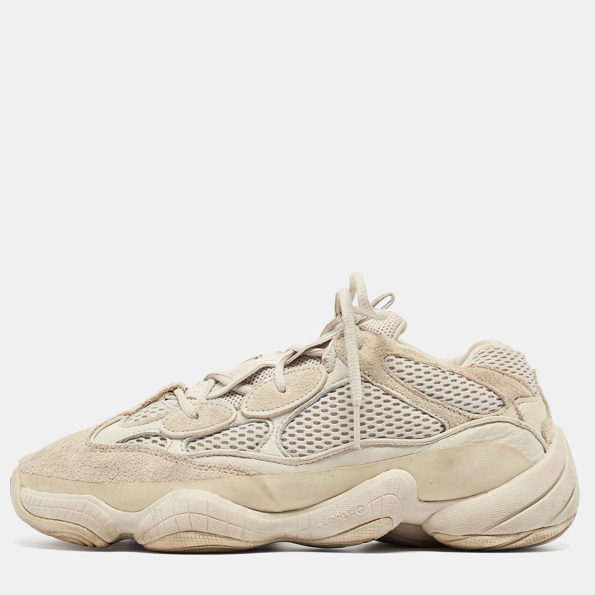 Pre-owned Yeezy X Adidas Grey Suede And Leather Yeezy 500 Sneakers Size 42