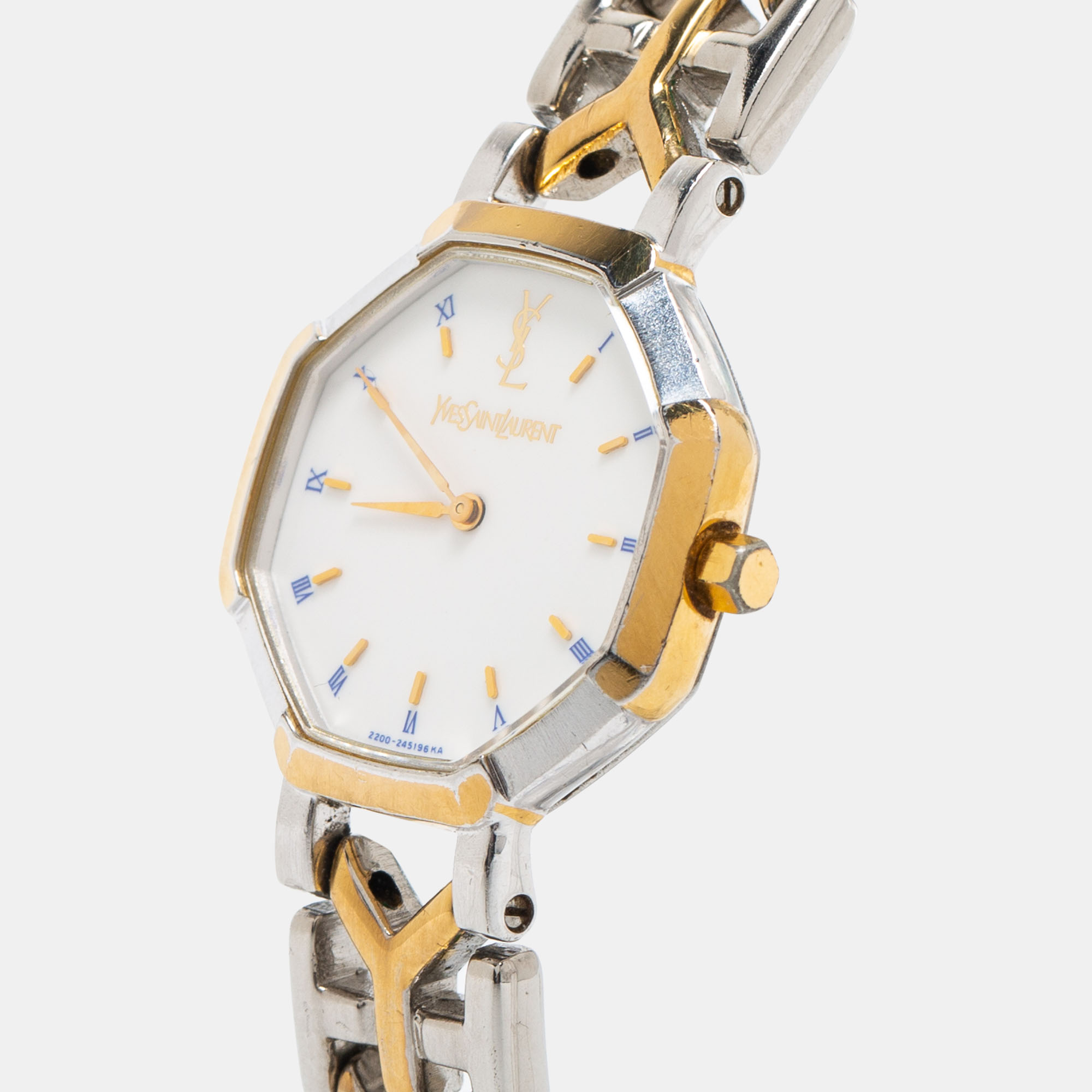 

Yves Saint Laurent White Two Tone Stainless Steel Women's Wristwatch