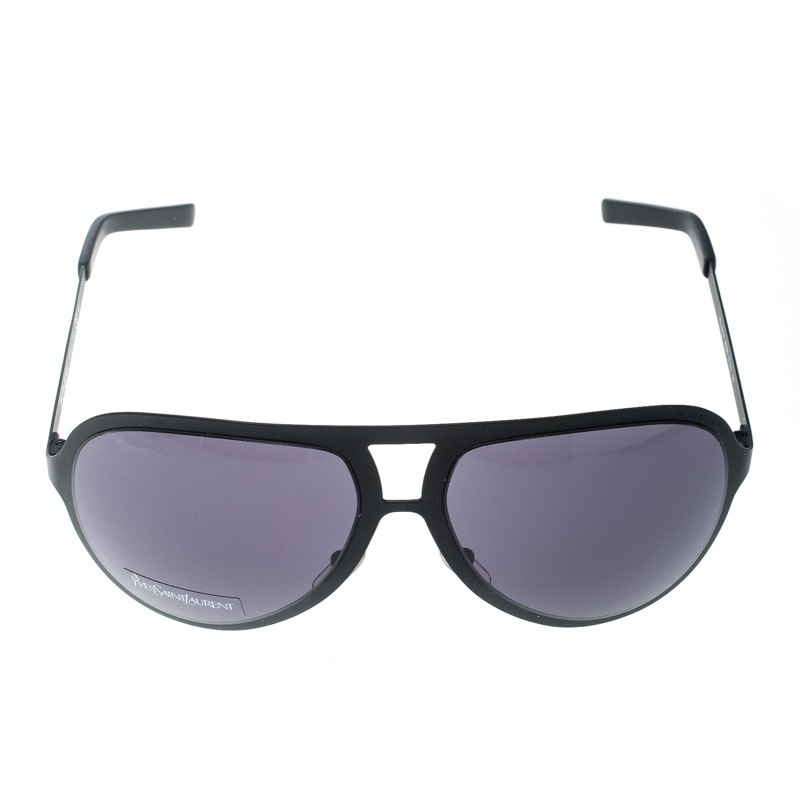 

Saint Laurent Paris Matte Black/Black YSL 2311/S Aviator Sunglasses