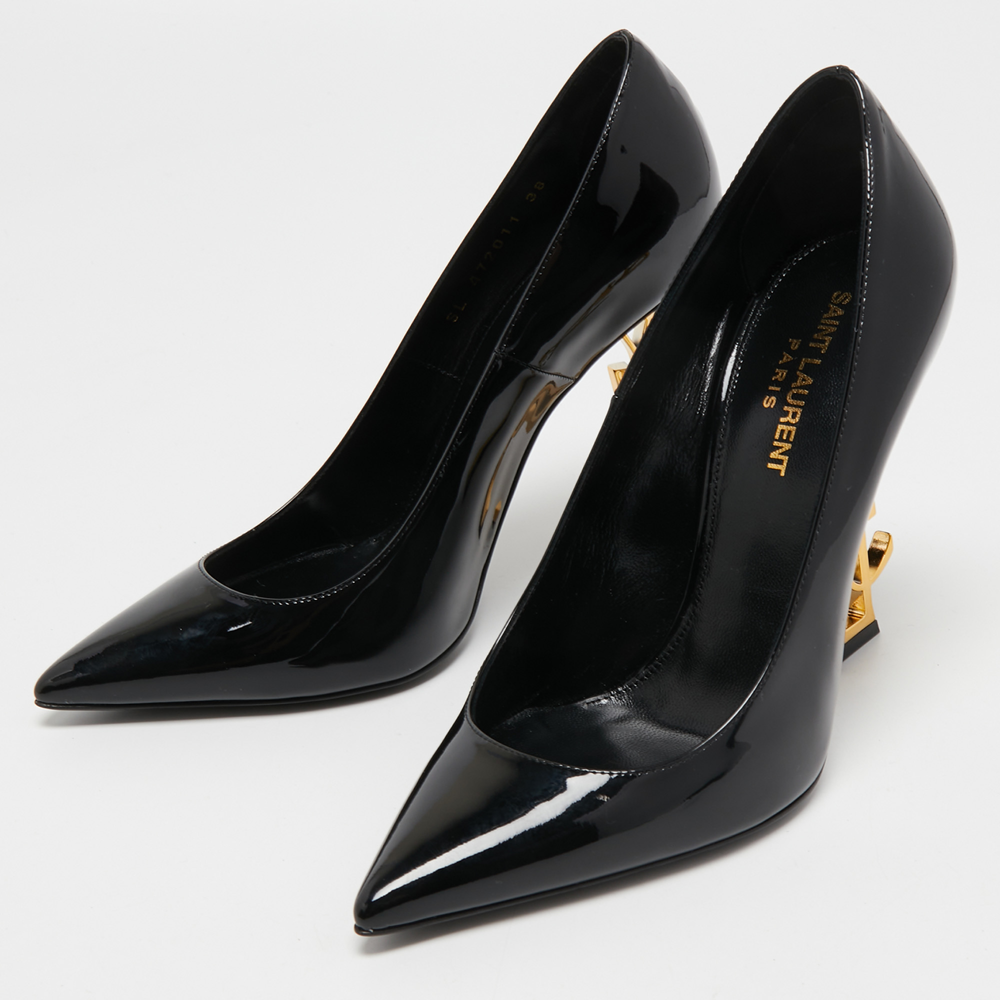 

Yves Saint Laurent Black Patent Leather Opyum Pumps Size