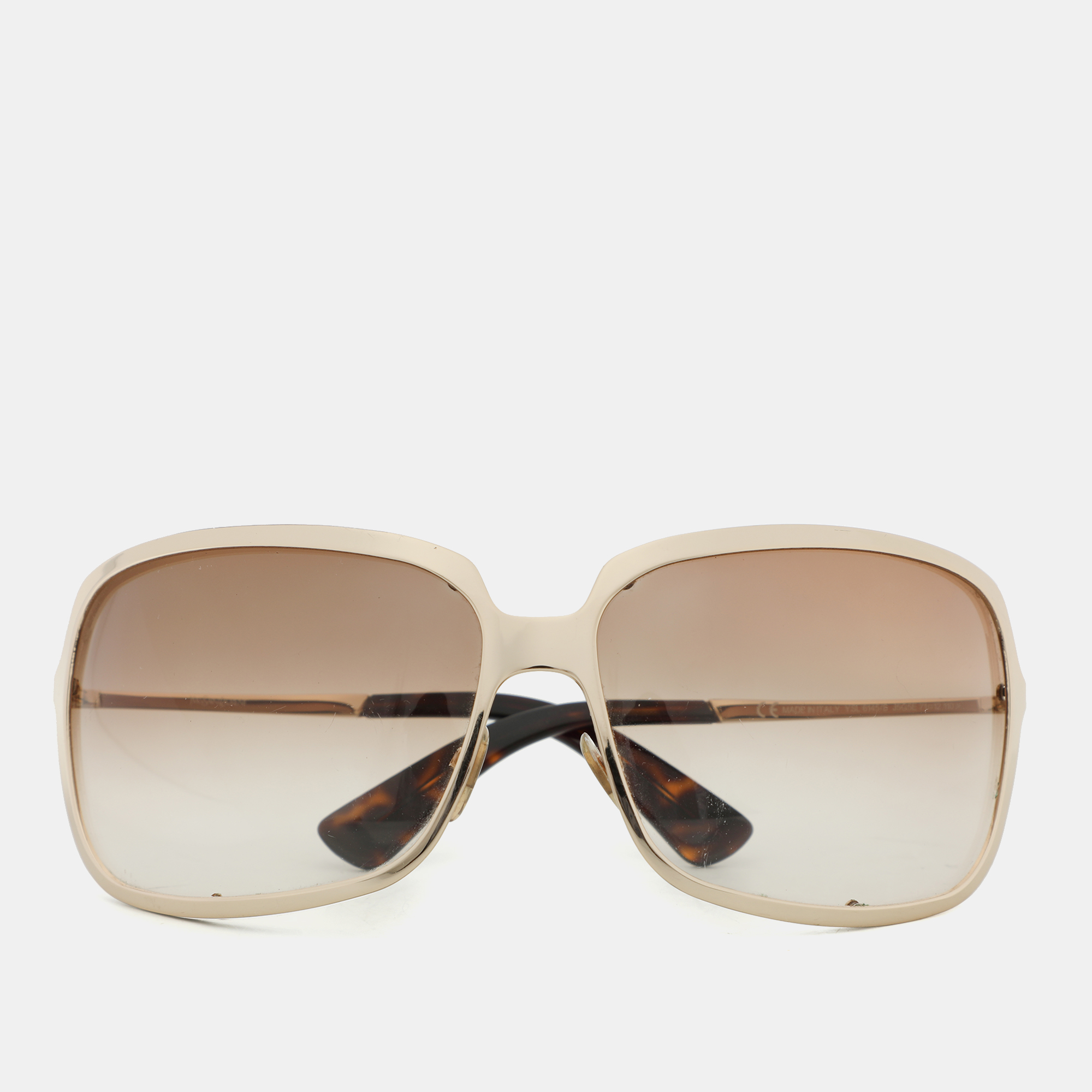 

Yves Saint Laurent Gold/Brown 6145/S Oversized Sunglasses