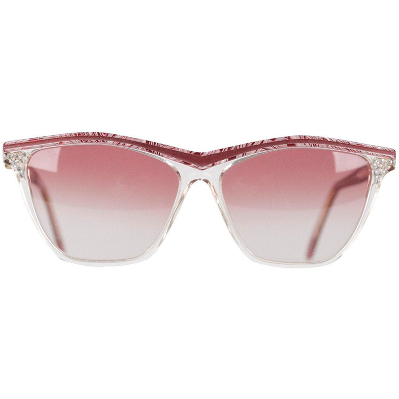 

Saint Laurent Red And Clear 58/14-416-V Hyrthios Rhinestones Sunglasses