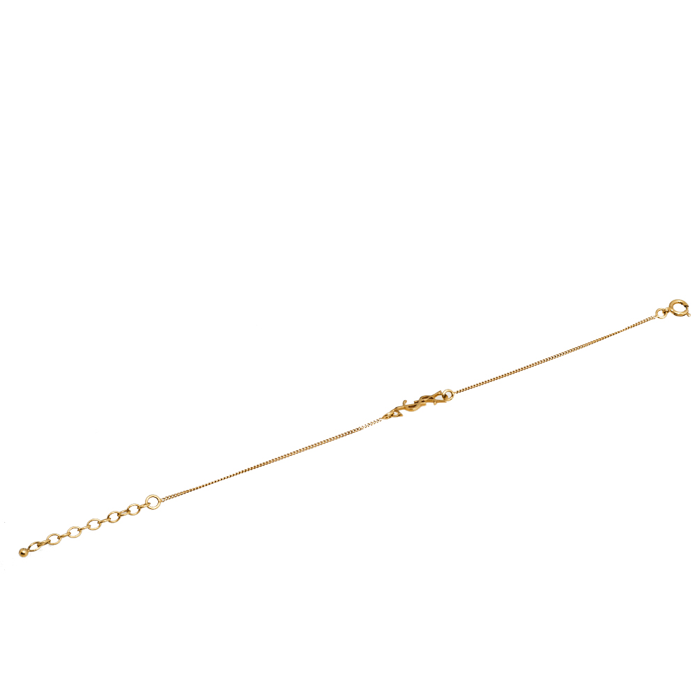 

Yves Saint Laurent Paris Gold Tone Monogram Charm Bracelet