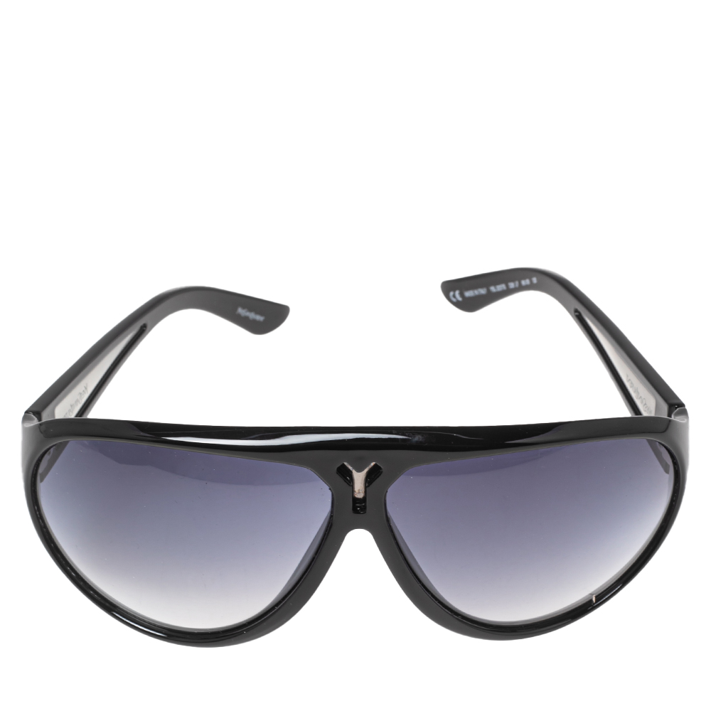 

Yves Saint Laurent YSL 2237/S Oval Gradient Sunglasses, Black
